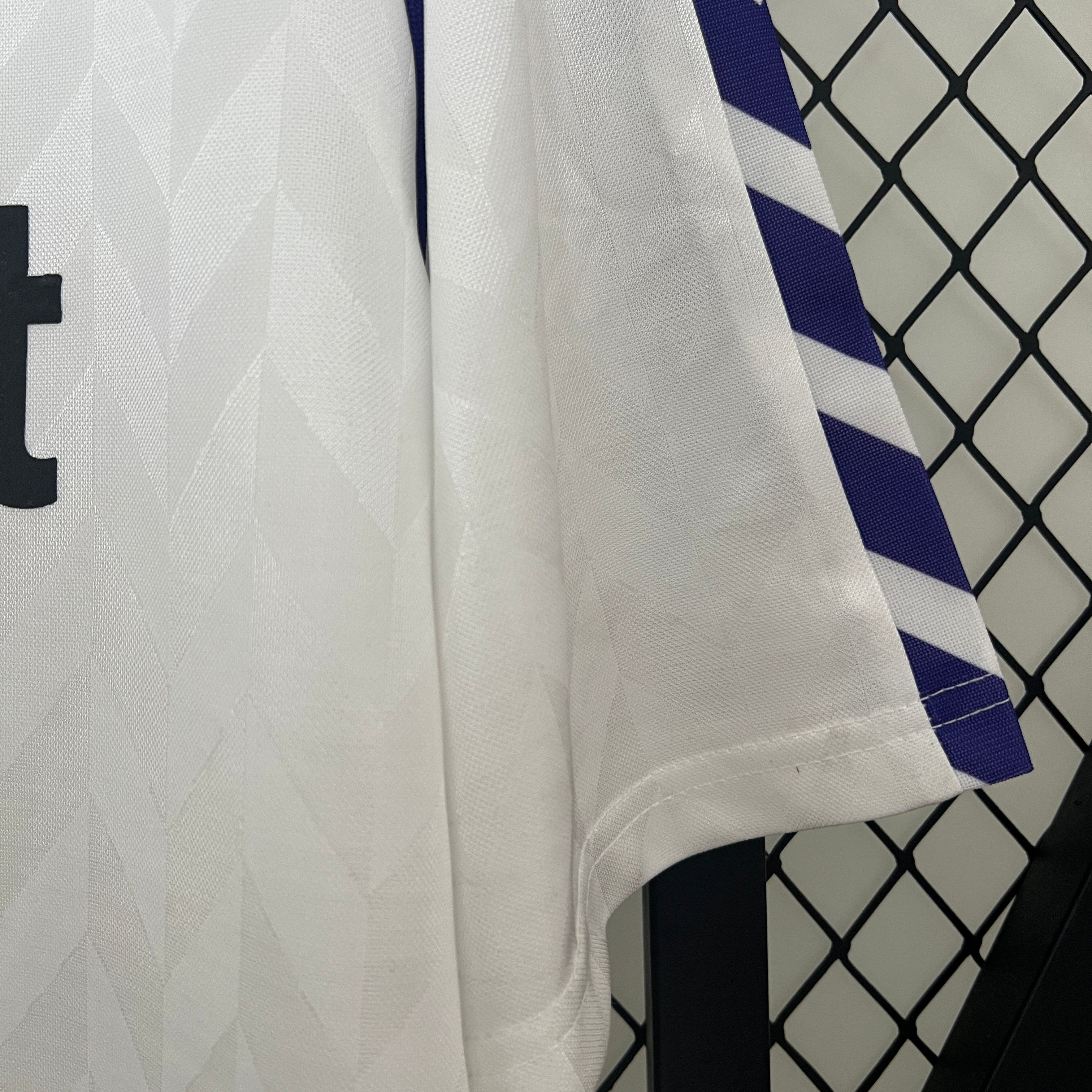 1990s Real Madrid Retro Football Shirt | White Purple Home