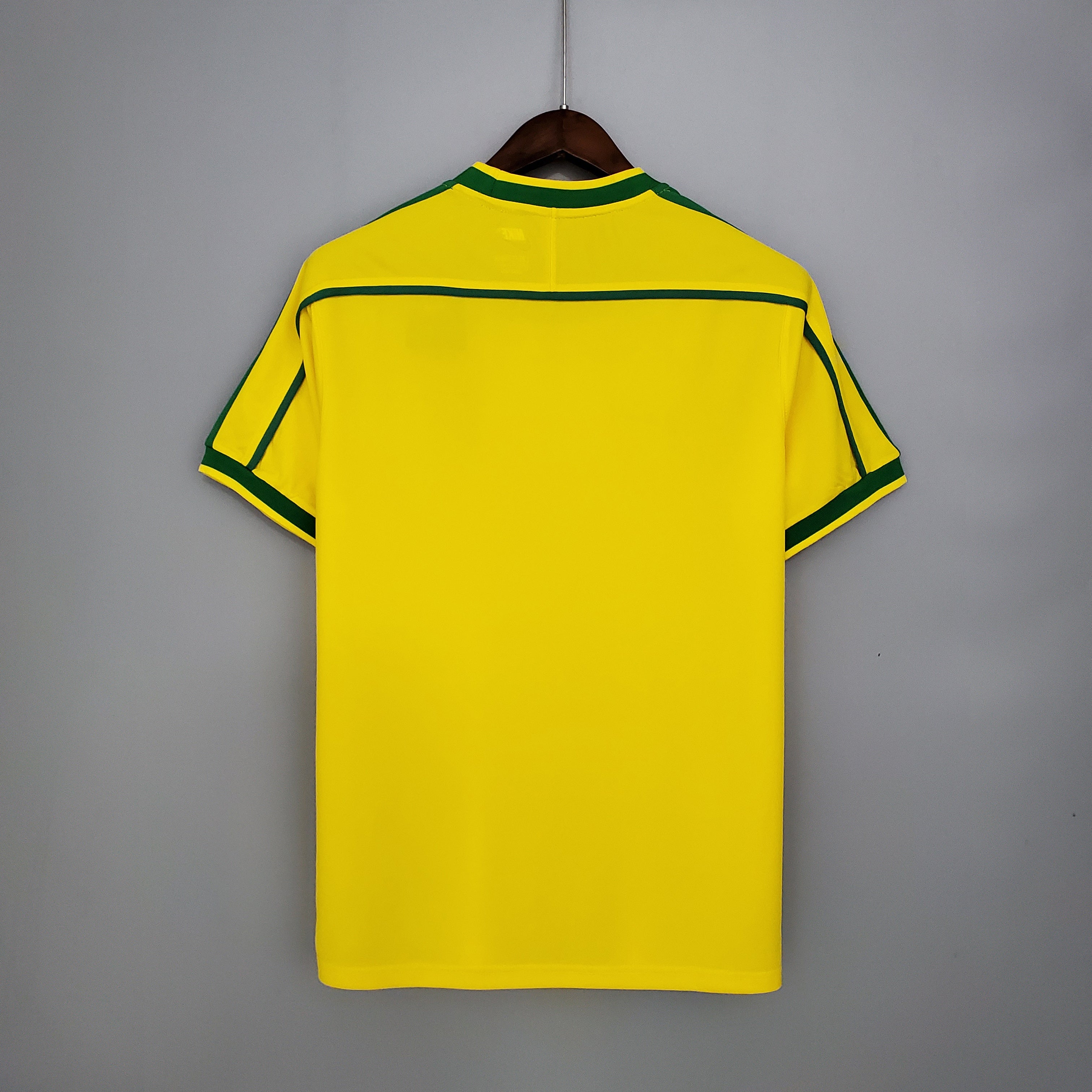 1990s Brazil Retro Football Shirt | Yellow Green Home