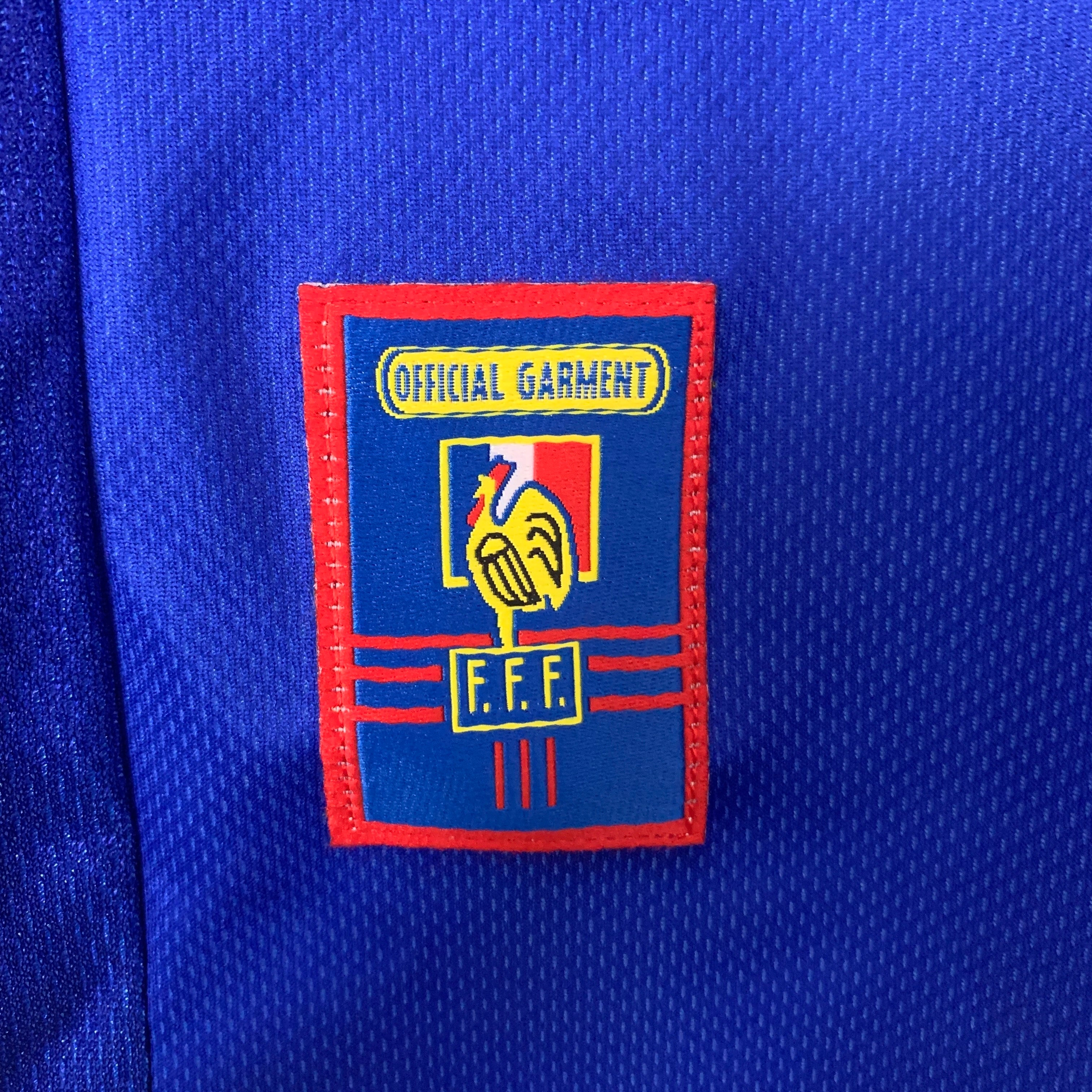 1990s France Retro Football Shirt | Blue Red Home