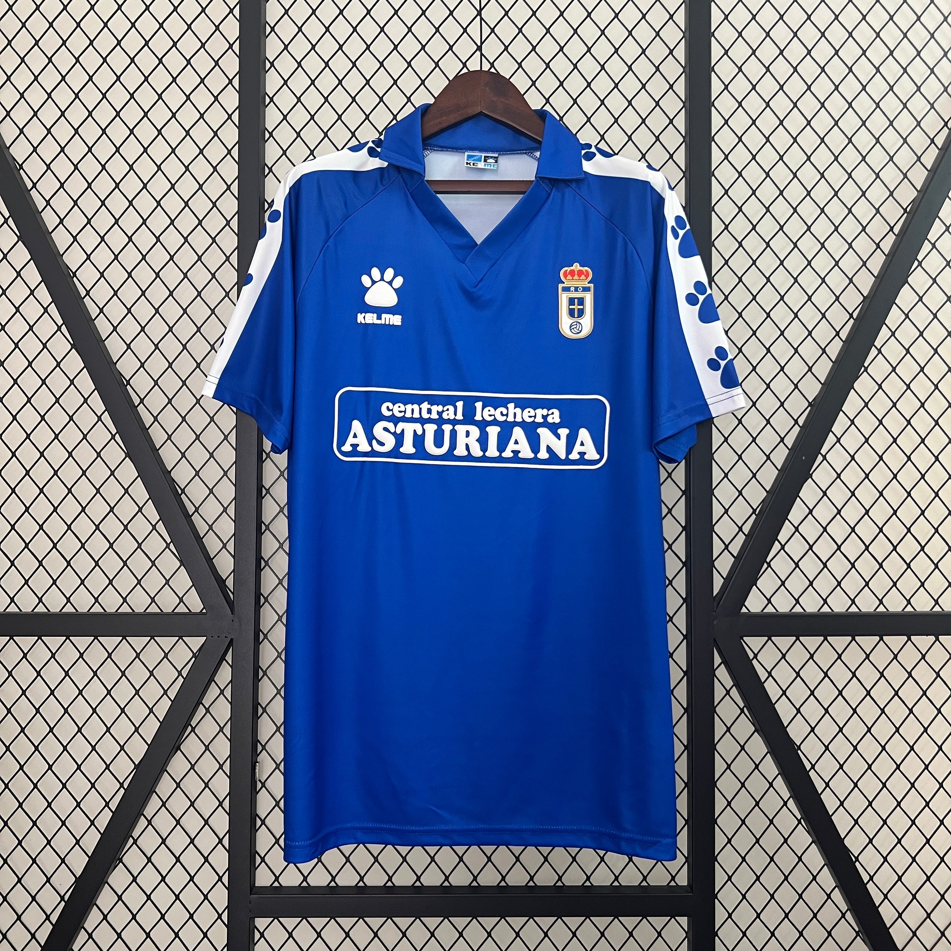 1990s Real Oviedo Retro Football Shirt | Blue White Home