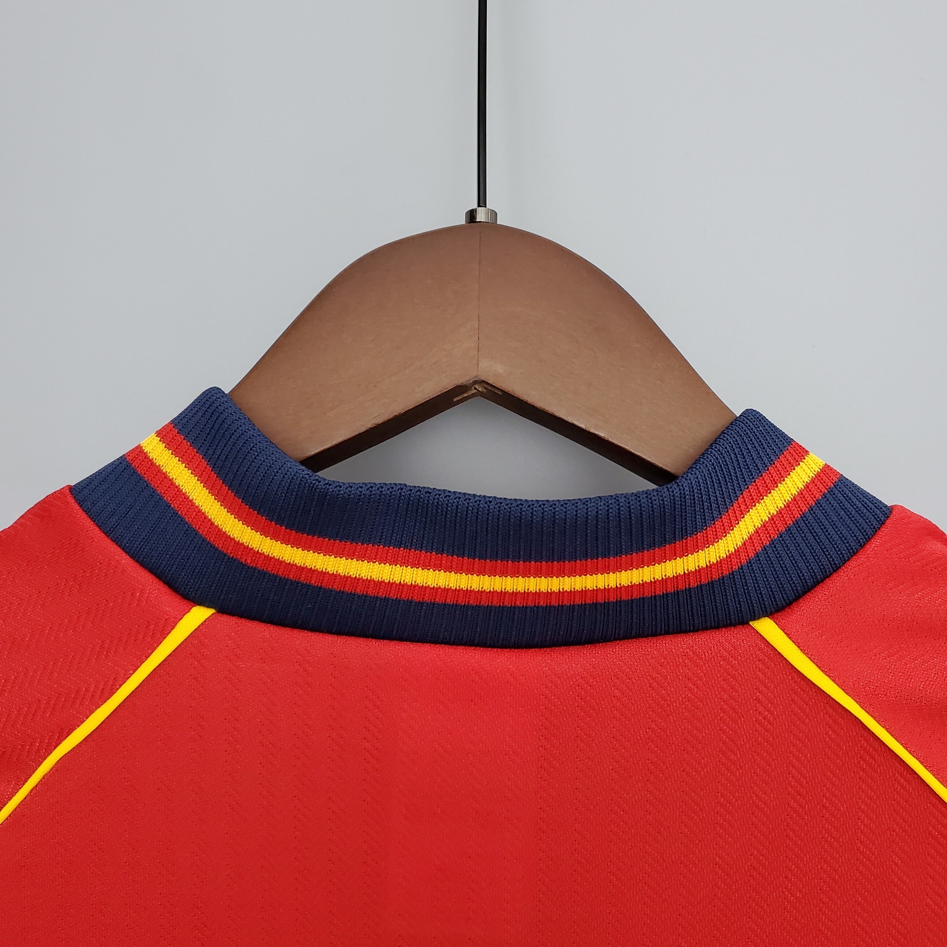 2000s Spain Retro Football Shirt | Red Navy Home