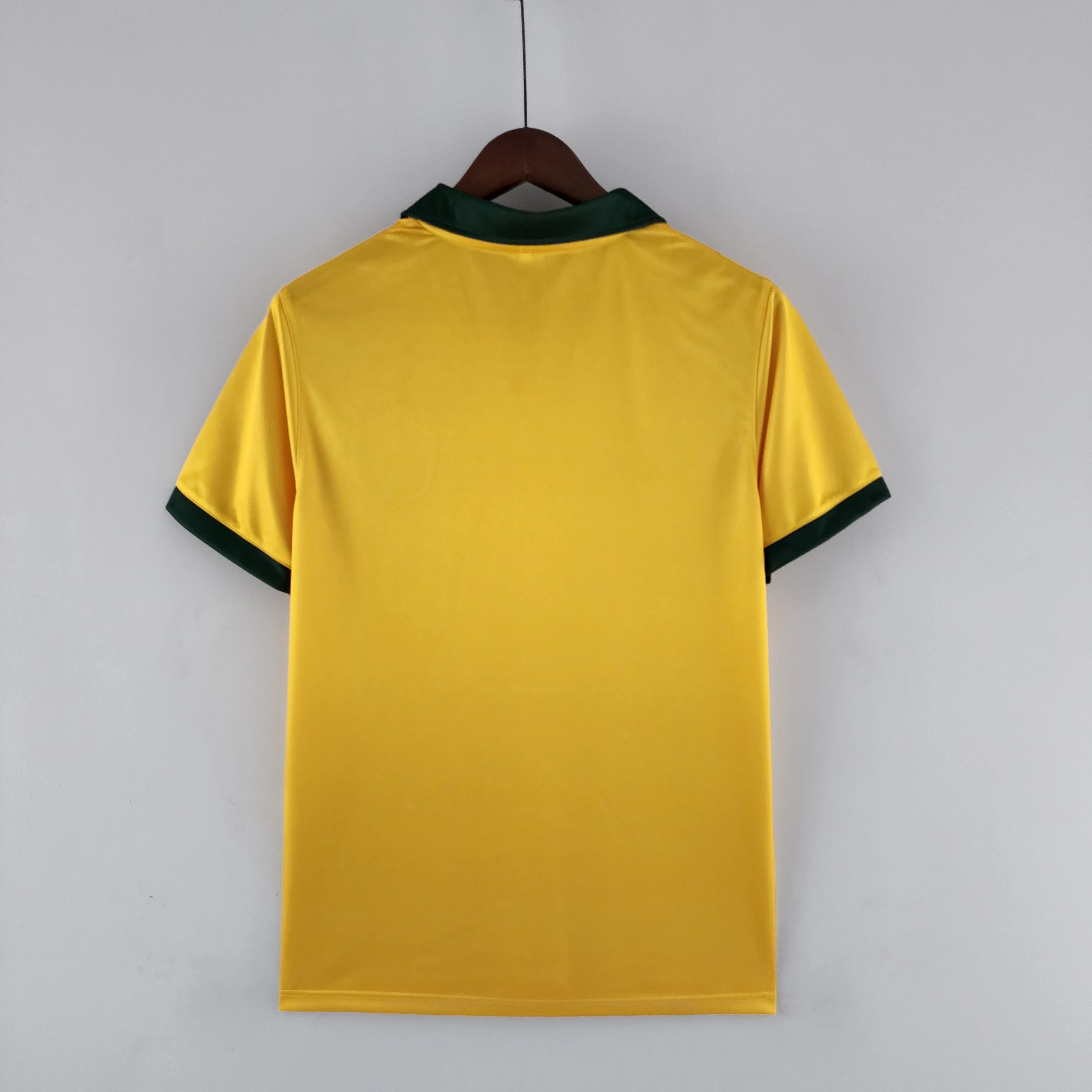 1990s Brazil Retro Football Shirt | Yellow Green Home