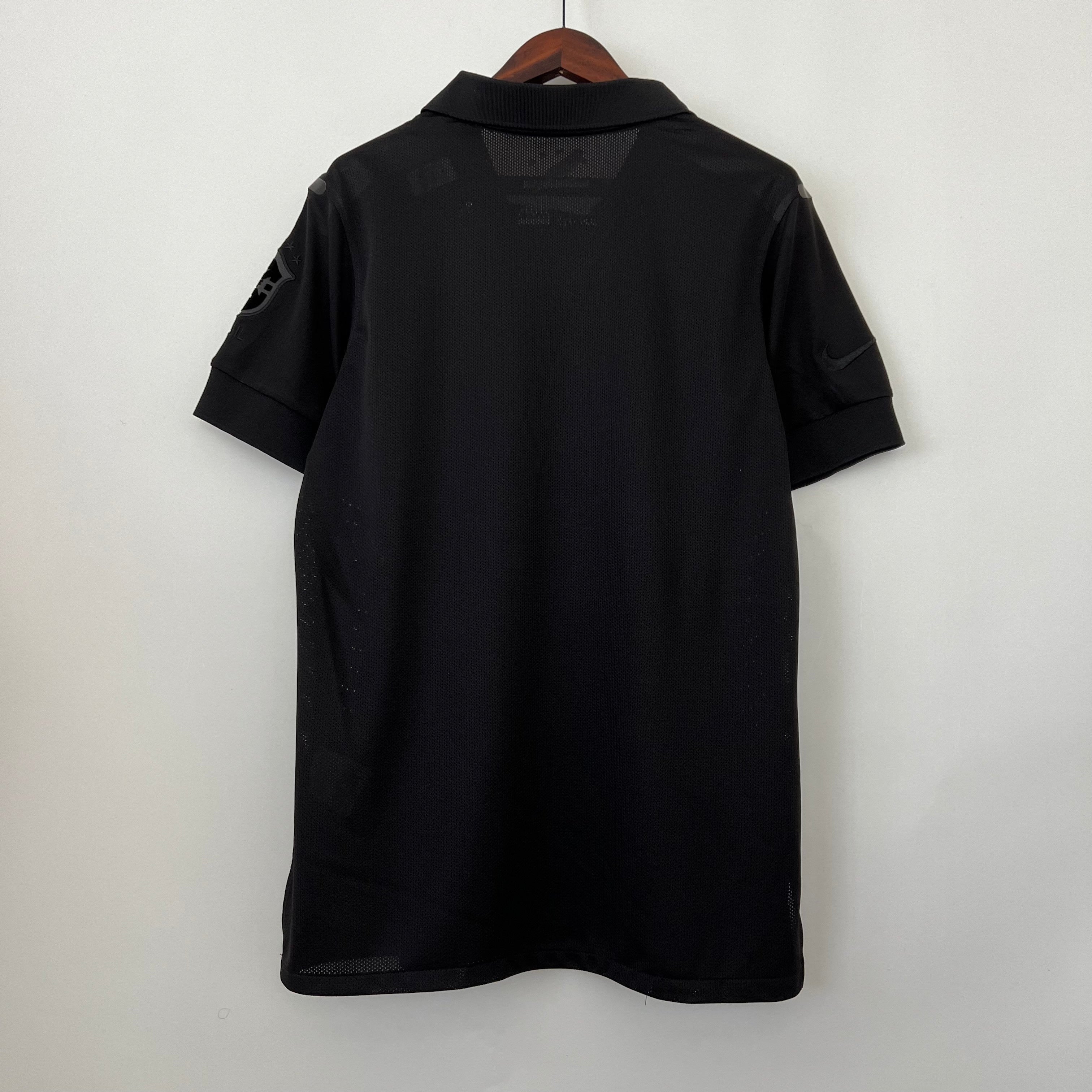 2020s Brazil Retro Football Shirt | Black Dark Grey Edition