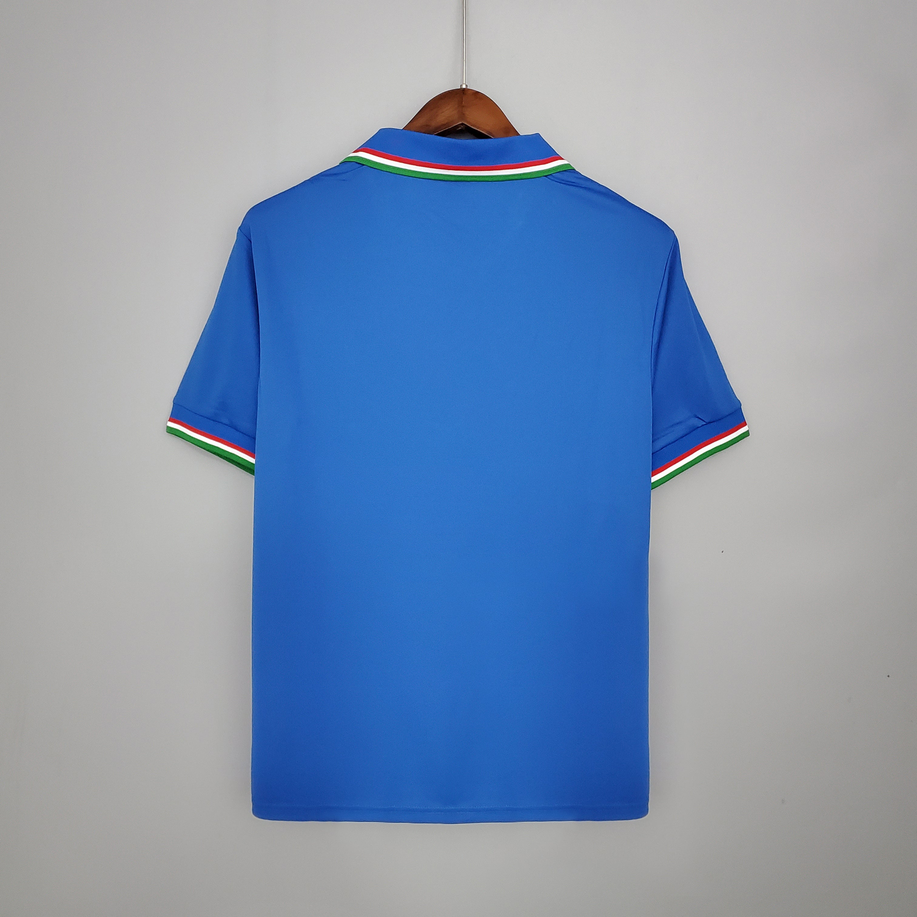 1980s Italy Retro Football Shirt | Blue White Home