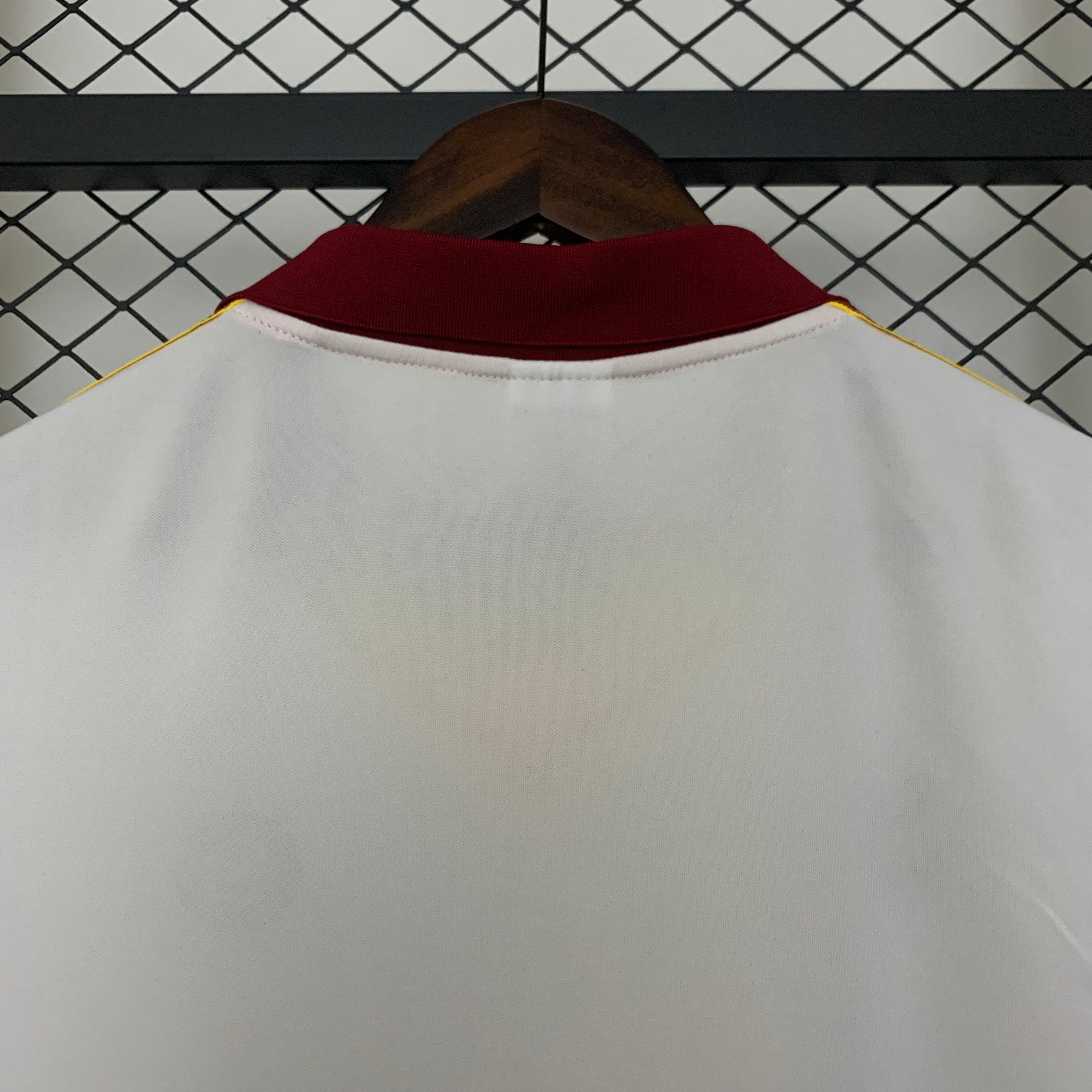 1980s AS Roma Retro Football Shirt | White Yellow Home