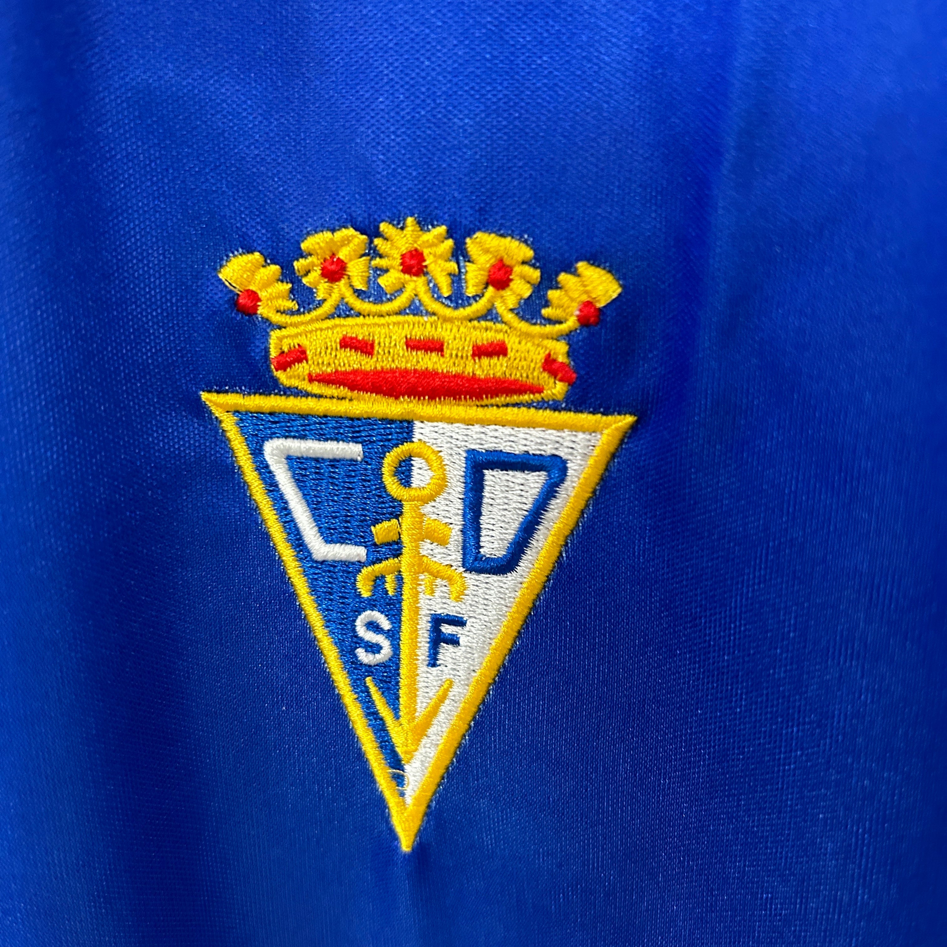1990s Cadiz Retro Football Shirt | Blue White Home