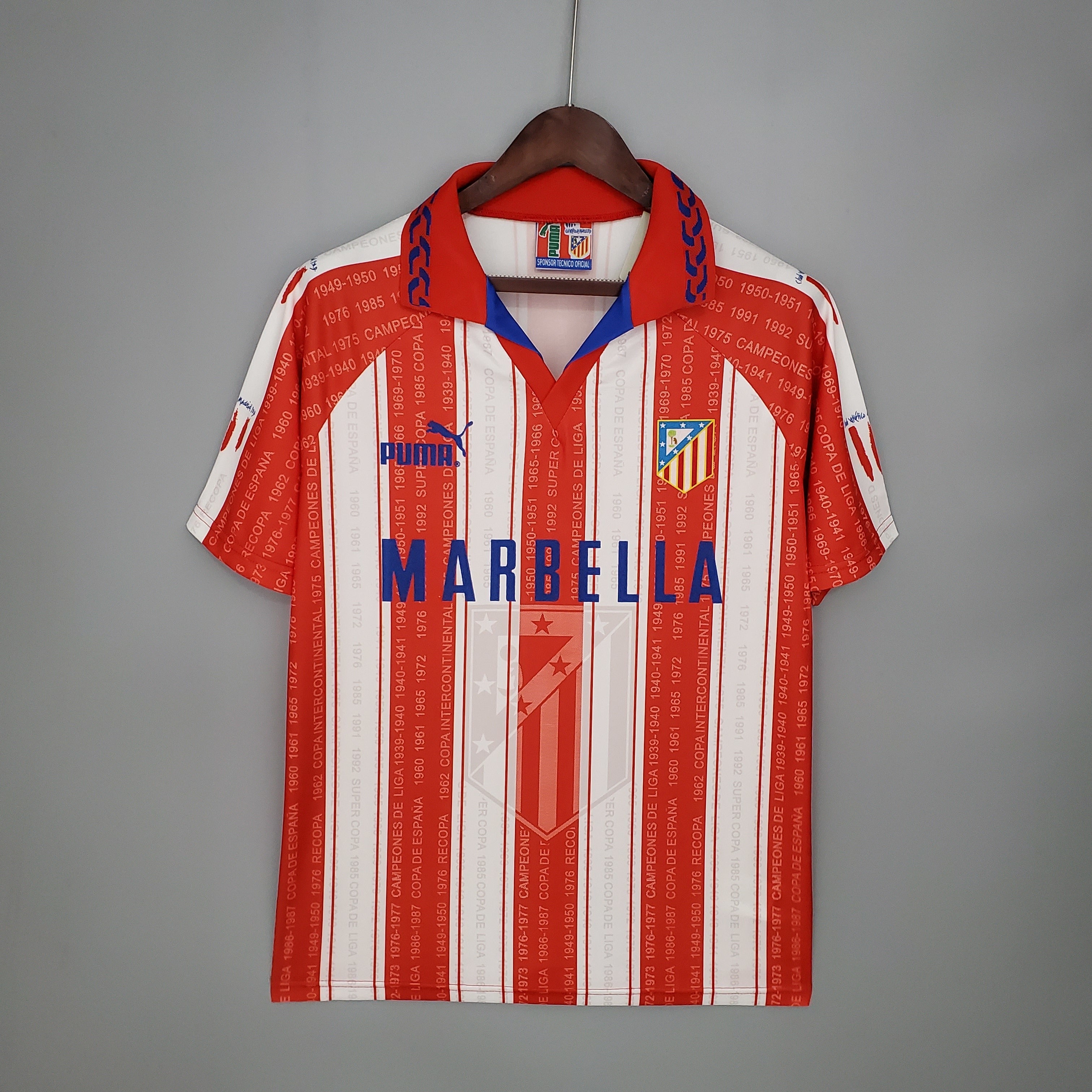 1990s Atletico Madrid Retro Football Shirt | Red White Home