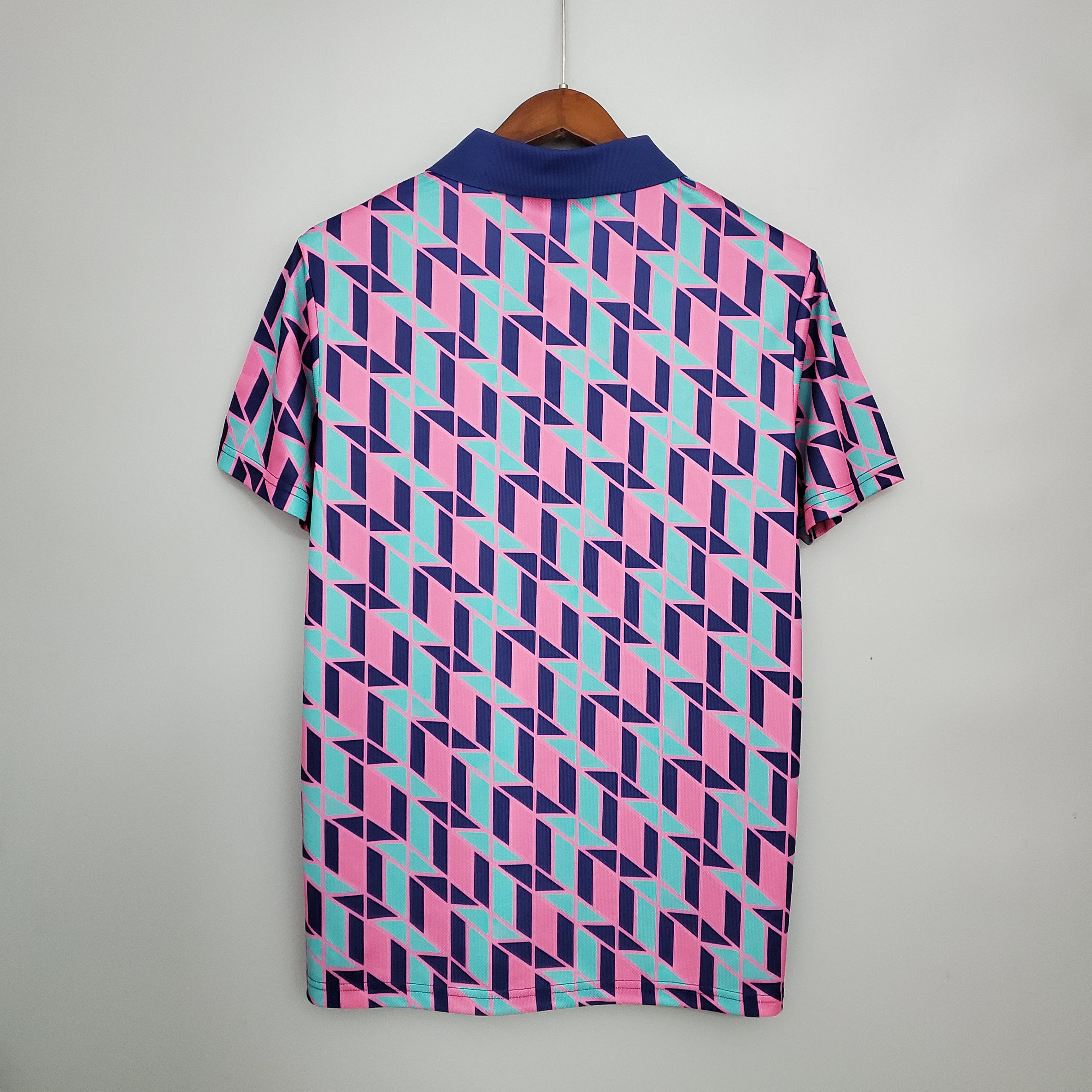 1990s Scotland Retro Football Shirt | Pink Navy Home