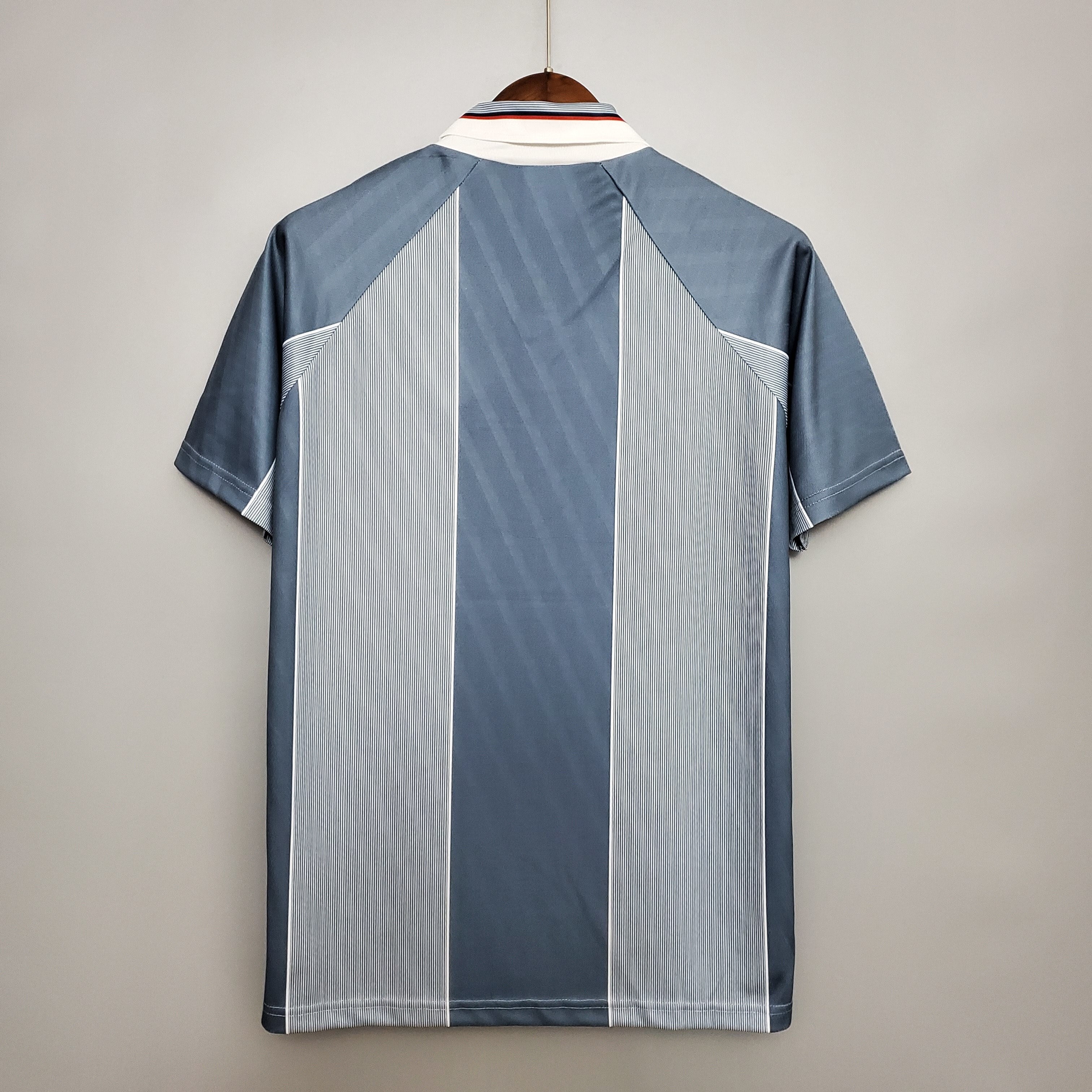 1990s England Retro Football Shirt | Grey White Home