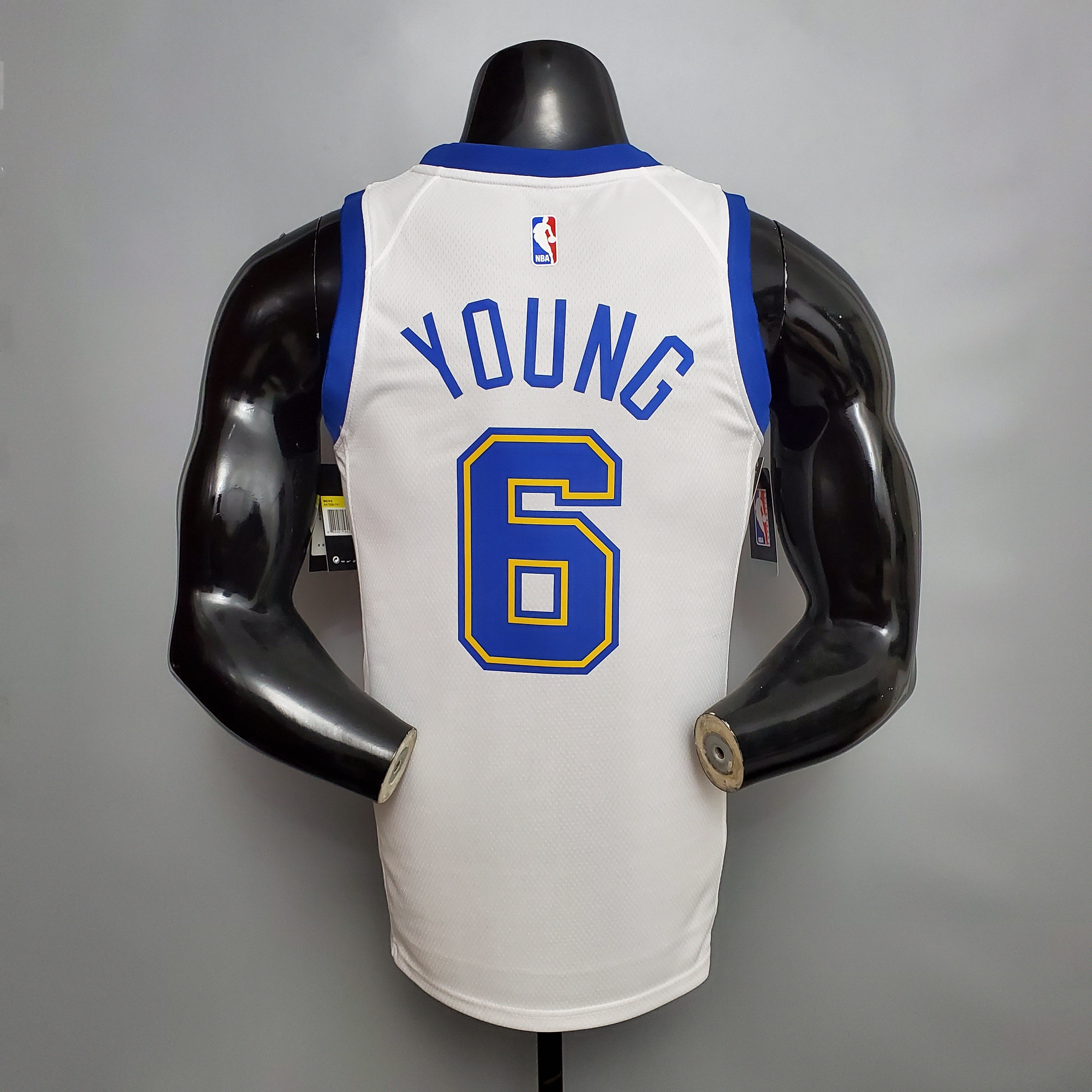 2023 Warriors Young #6 Retro Basketball Jersey