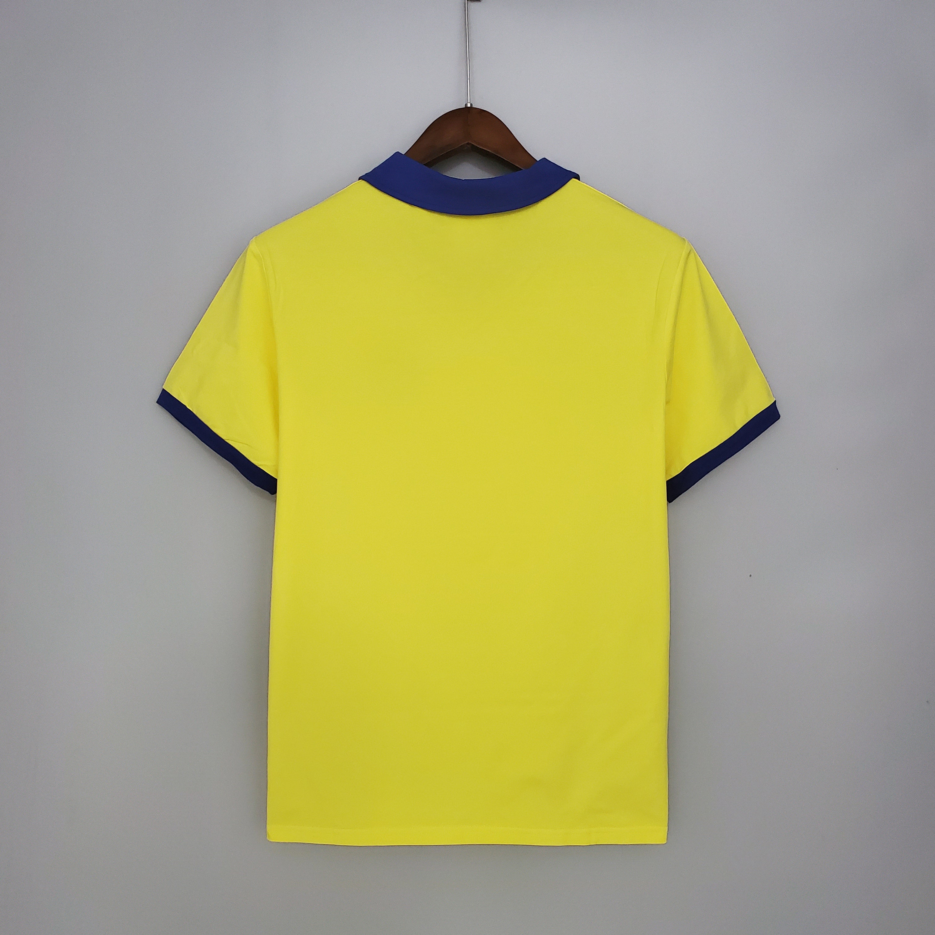 1970s England Retro Football Shirt | Yellow Blue Home