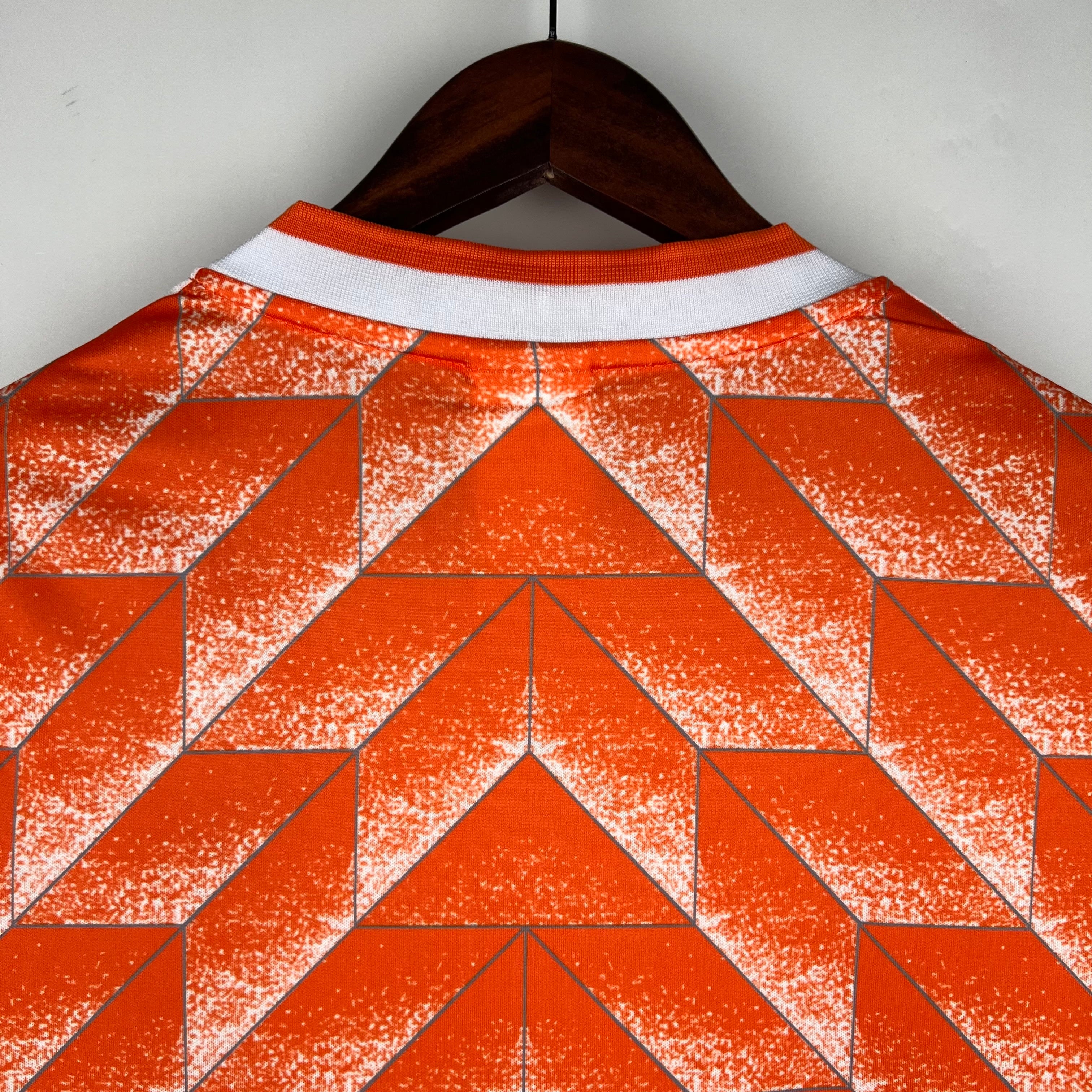 1980s Netherlands Retro Football Shirt | Orange White Home