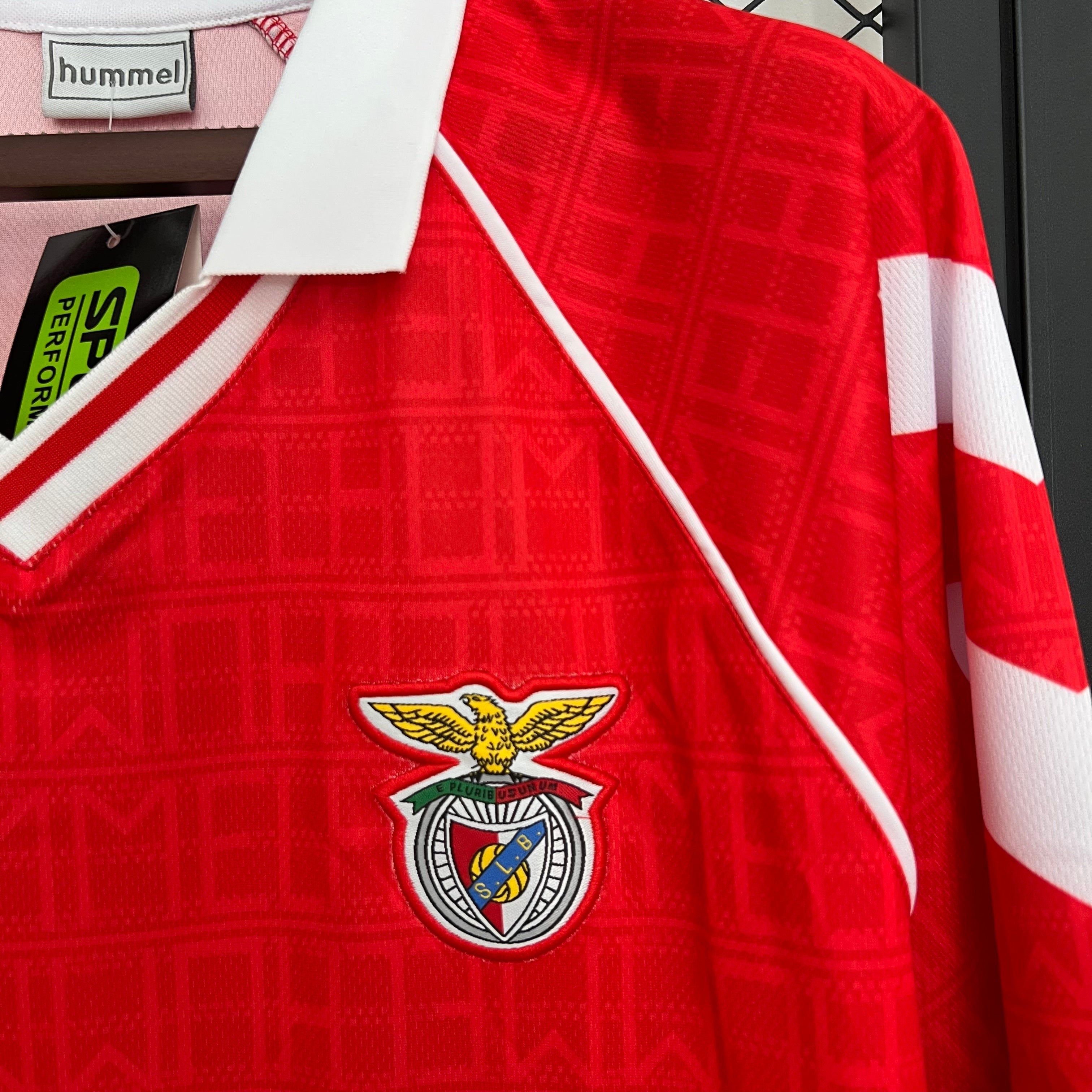 1990s Benfica Retro Football Shirt | Red White Home