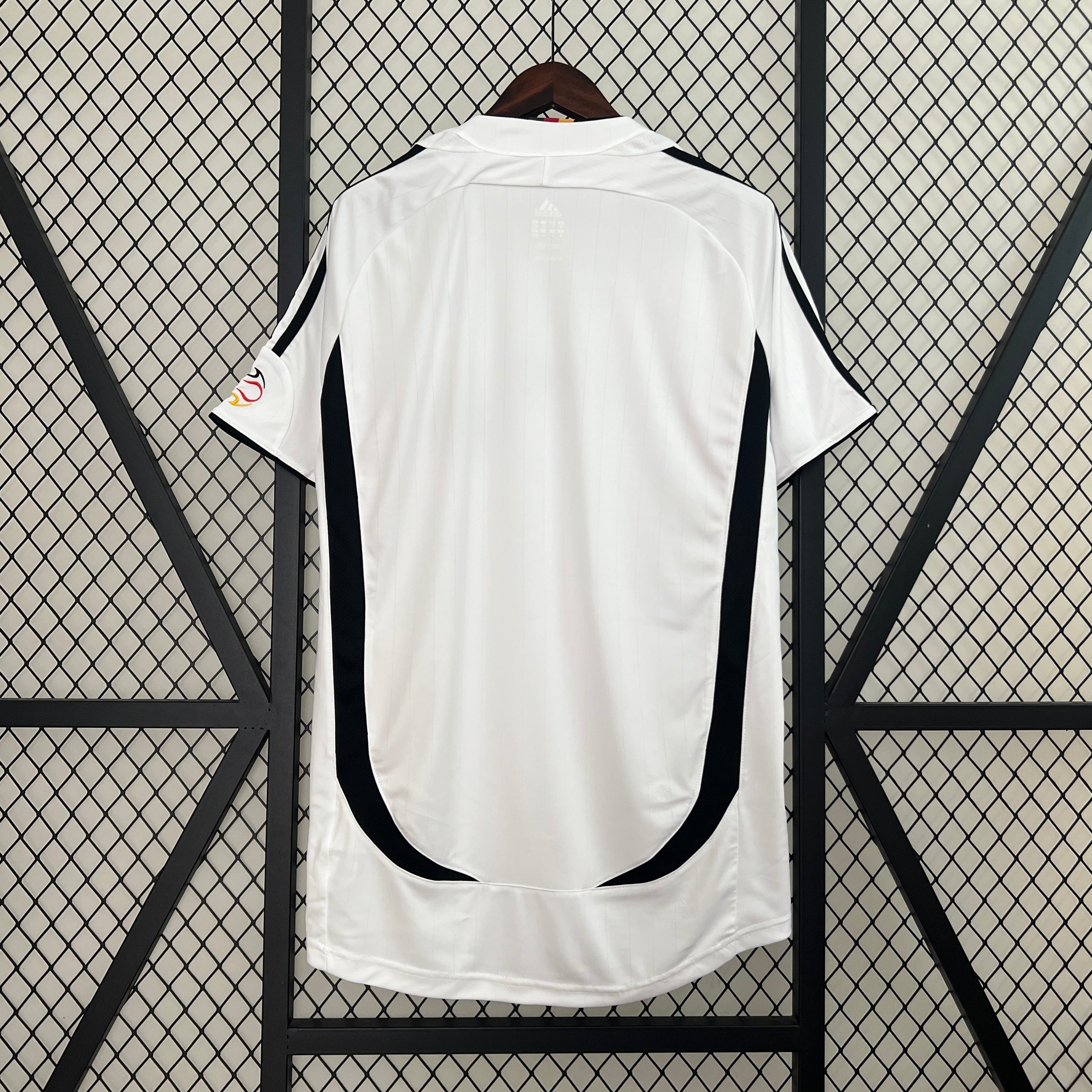 2000s Germany Retro Football Shirt | White Black Home