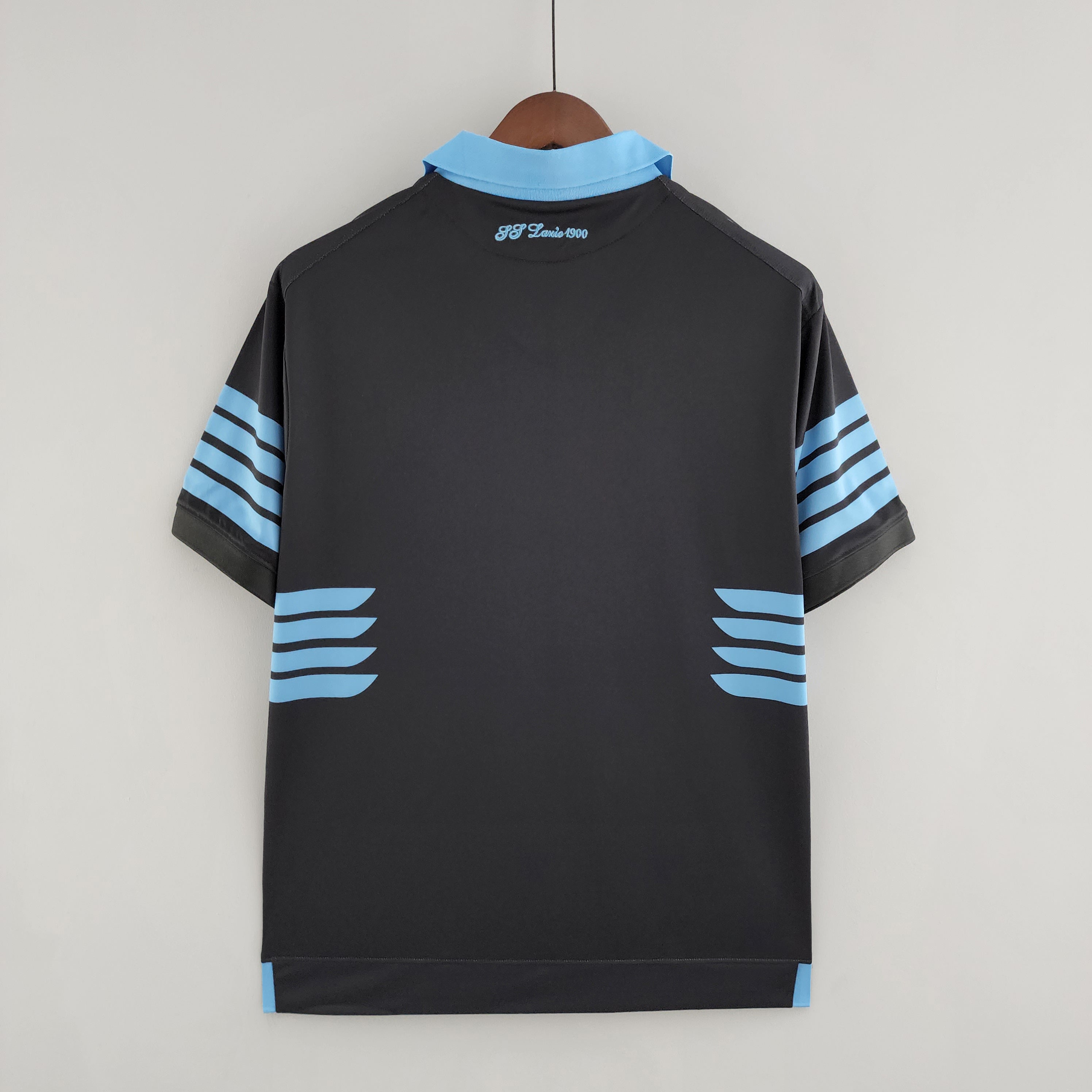 1990s Lazio Retro Football Shirt | Black Sky Blue Home