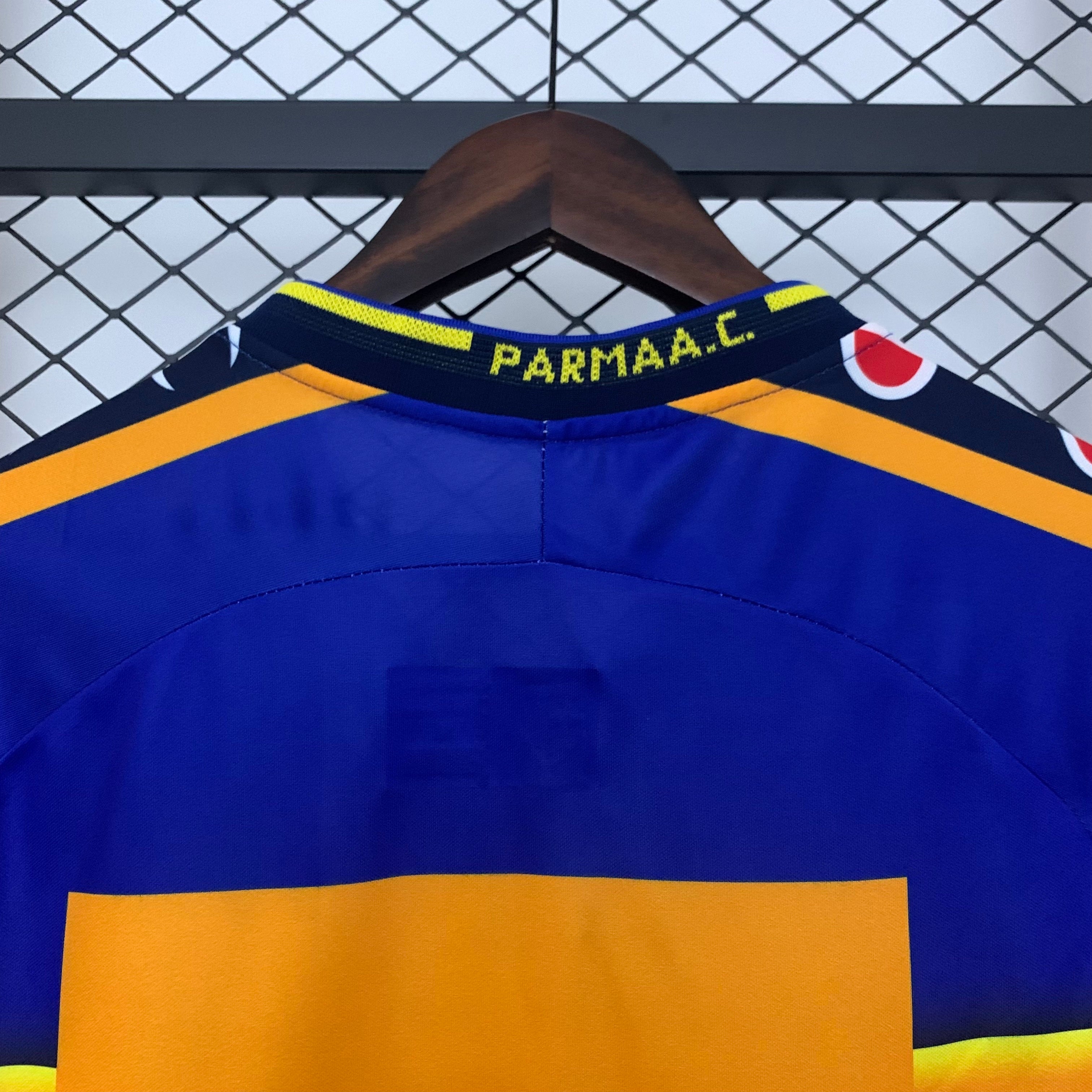 1990s Parma Retro Football Shirt | Blue Yellow Home