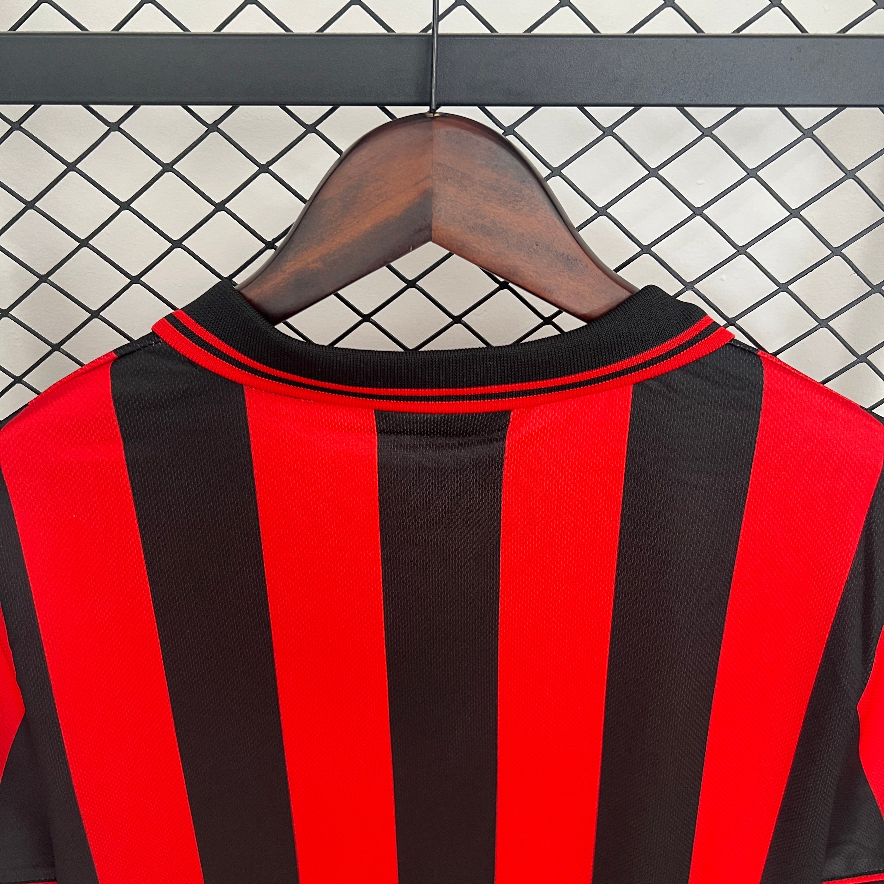 1990s AC Milan Retro Football Shirt | Red Black Home