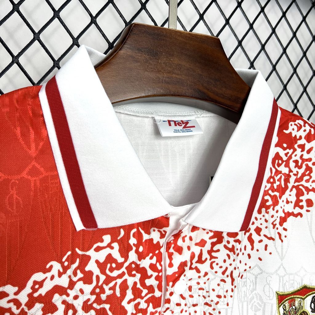 1990s Sevilla Retro Football Shirt | Red White Home