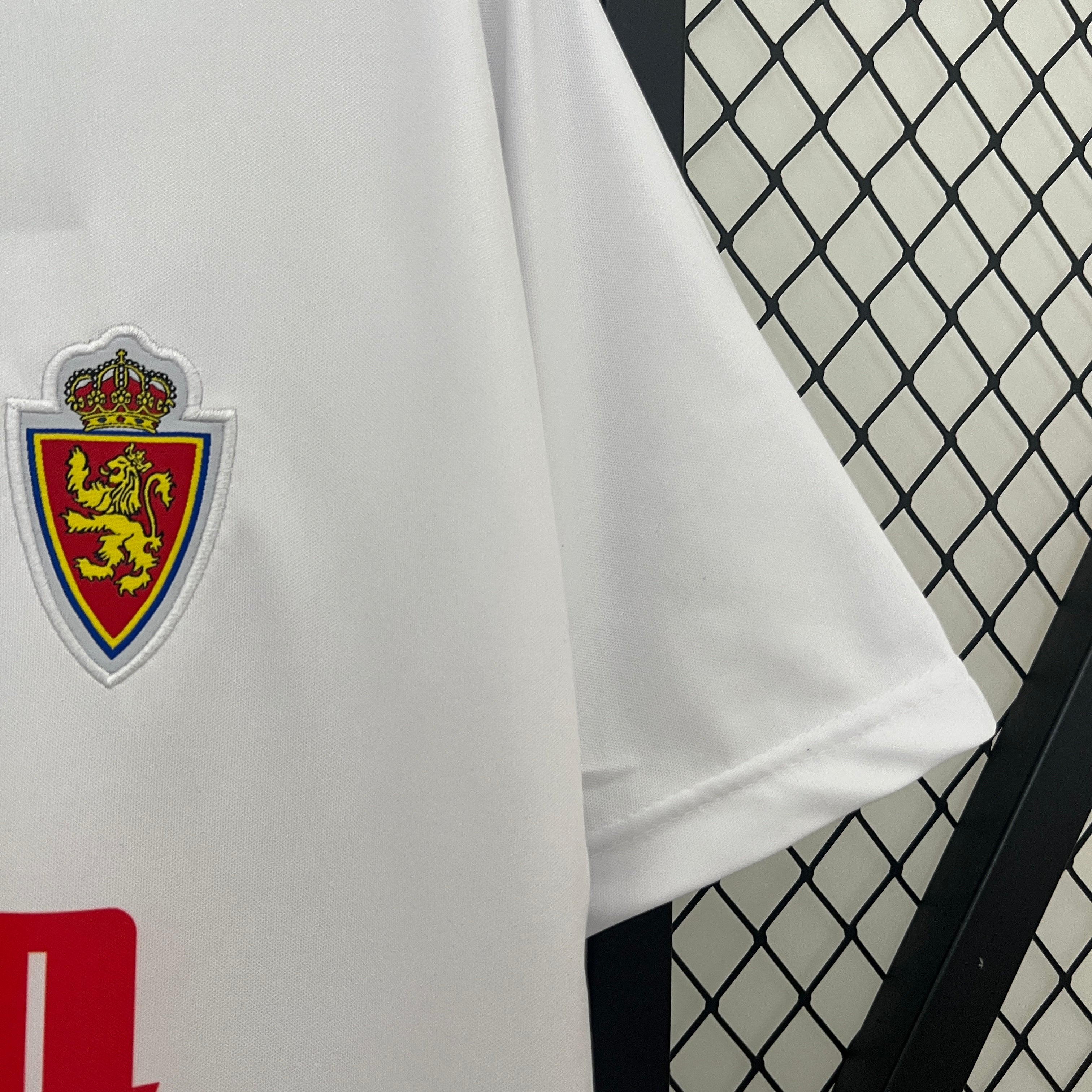 1990s Real Zaragoza Retro Football Shirt | White Blue Home