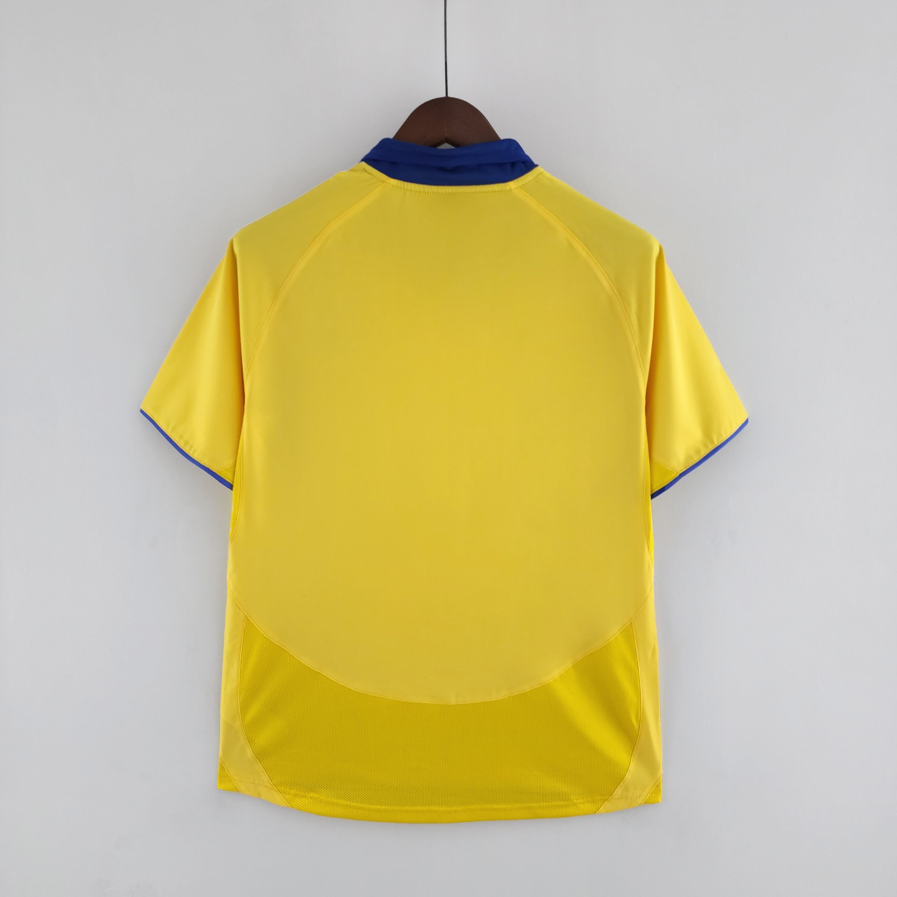 2000s Arsenal Retro Football Shirt | Yellow Blue Away