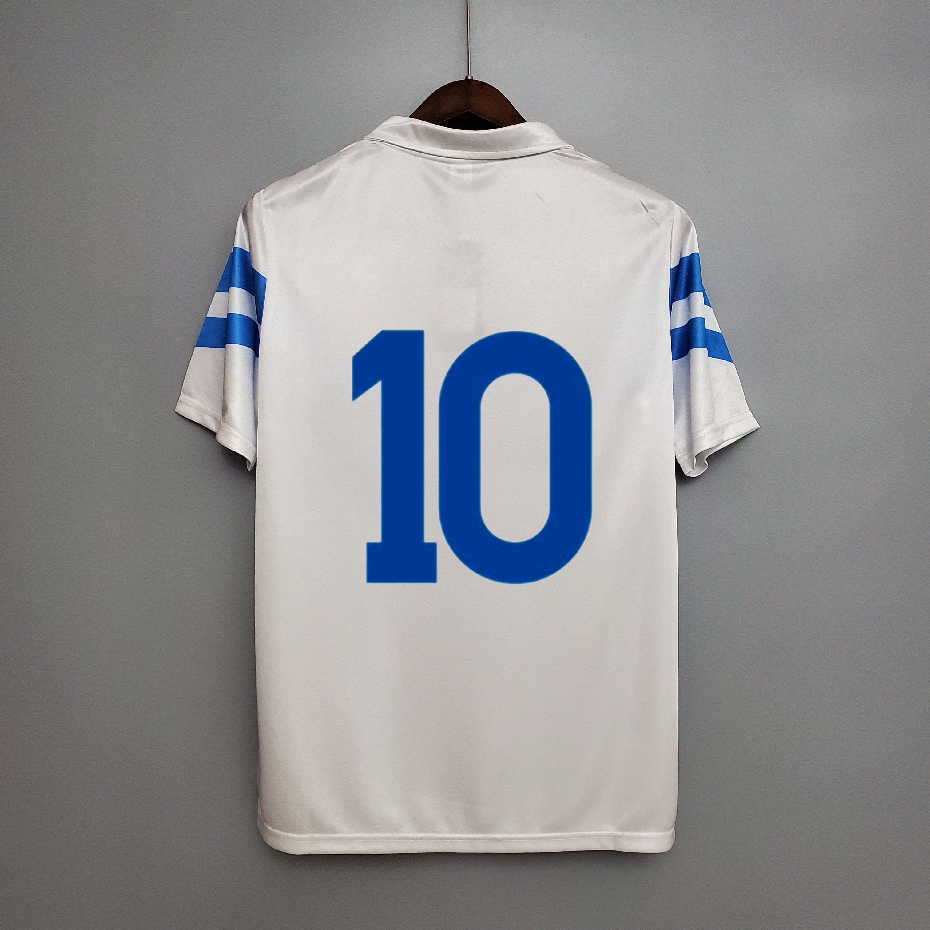 1980s Retro Football Shirt | White Blue Home