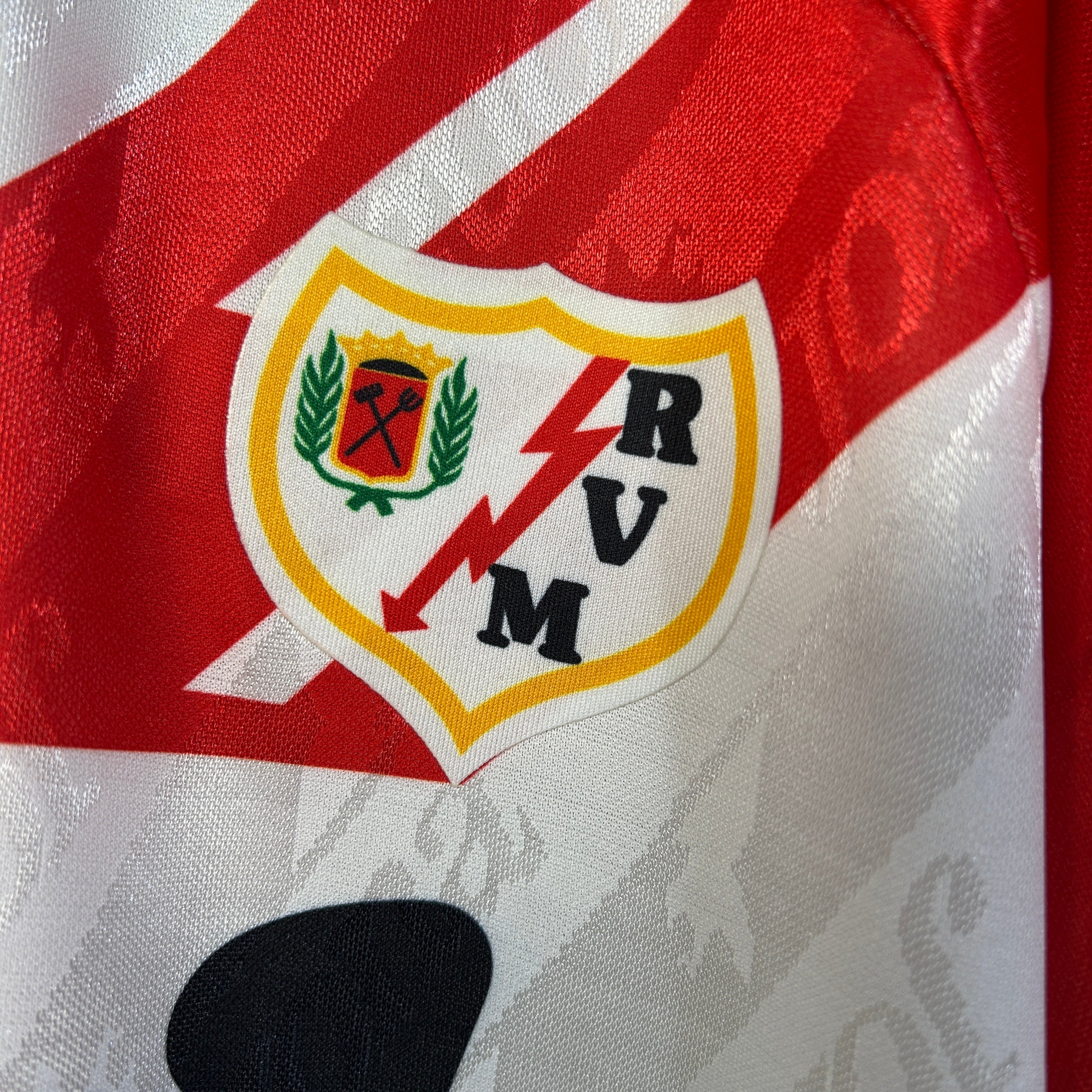 1990s Rayo Vallecano Retro Football Shirt | White Red Home