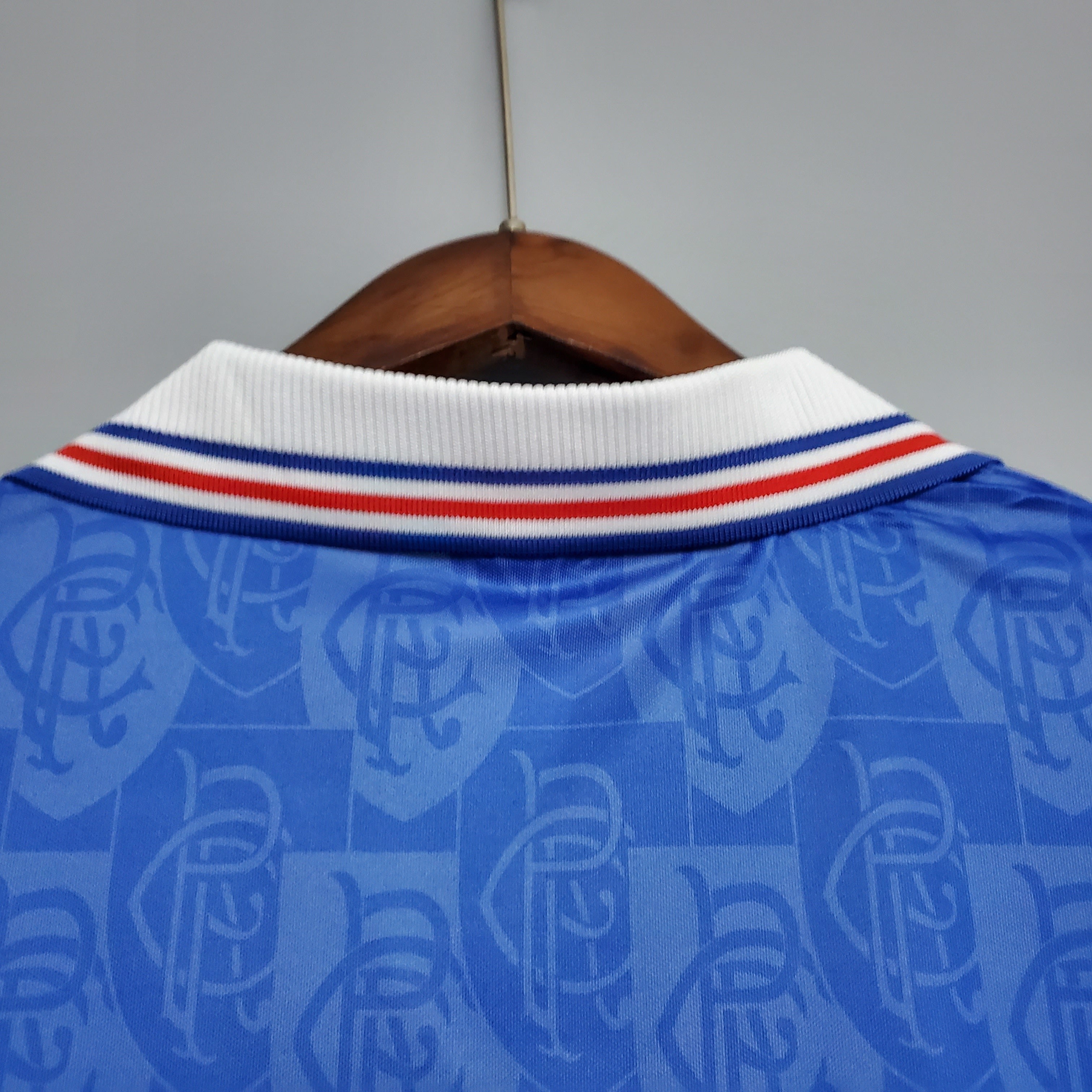 1990s Rangers Retro Football Shirt | Blue White Third