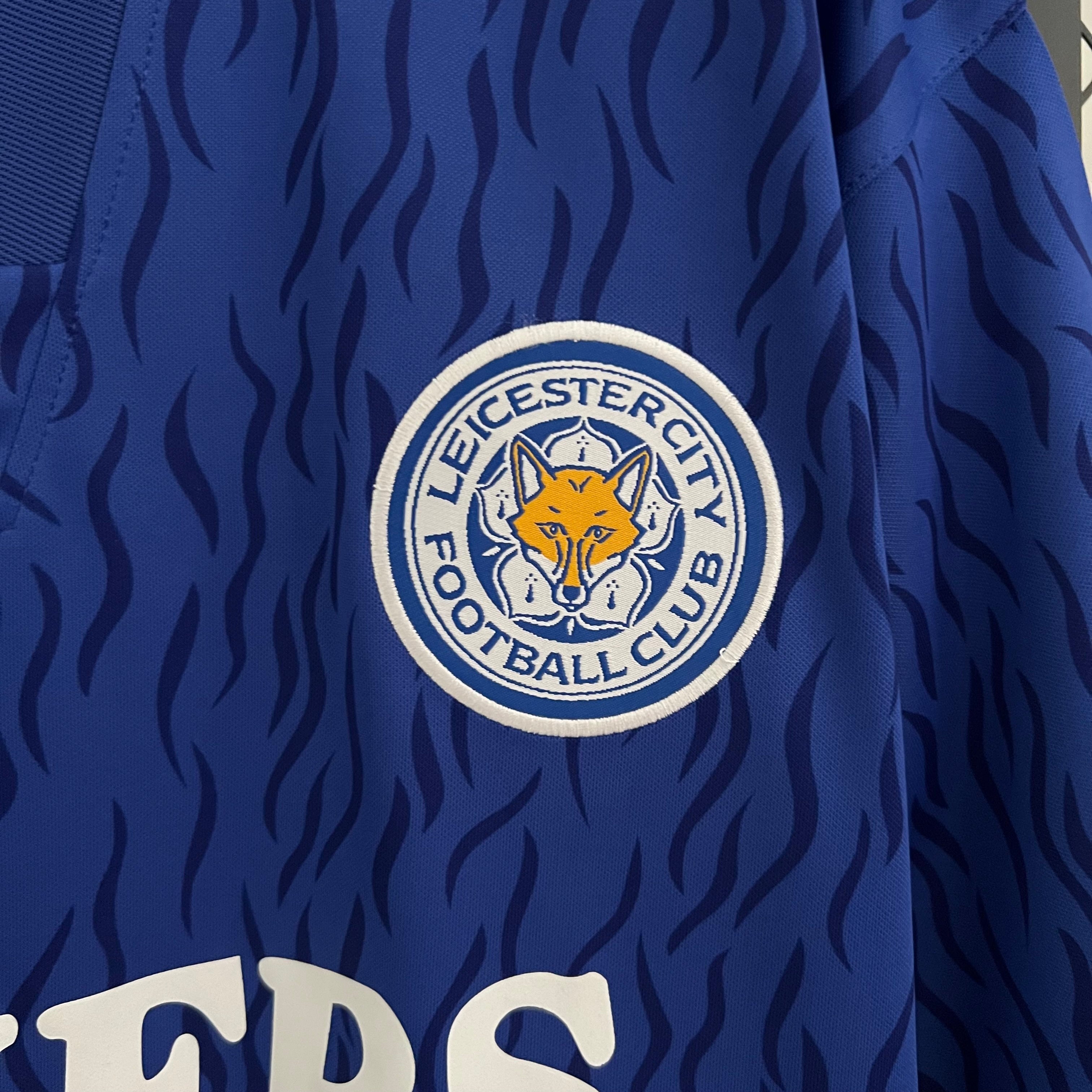 1990s Leicester City Retro Football Shirt | Blue White Home