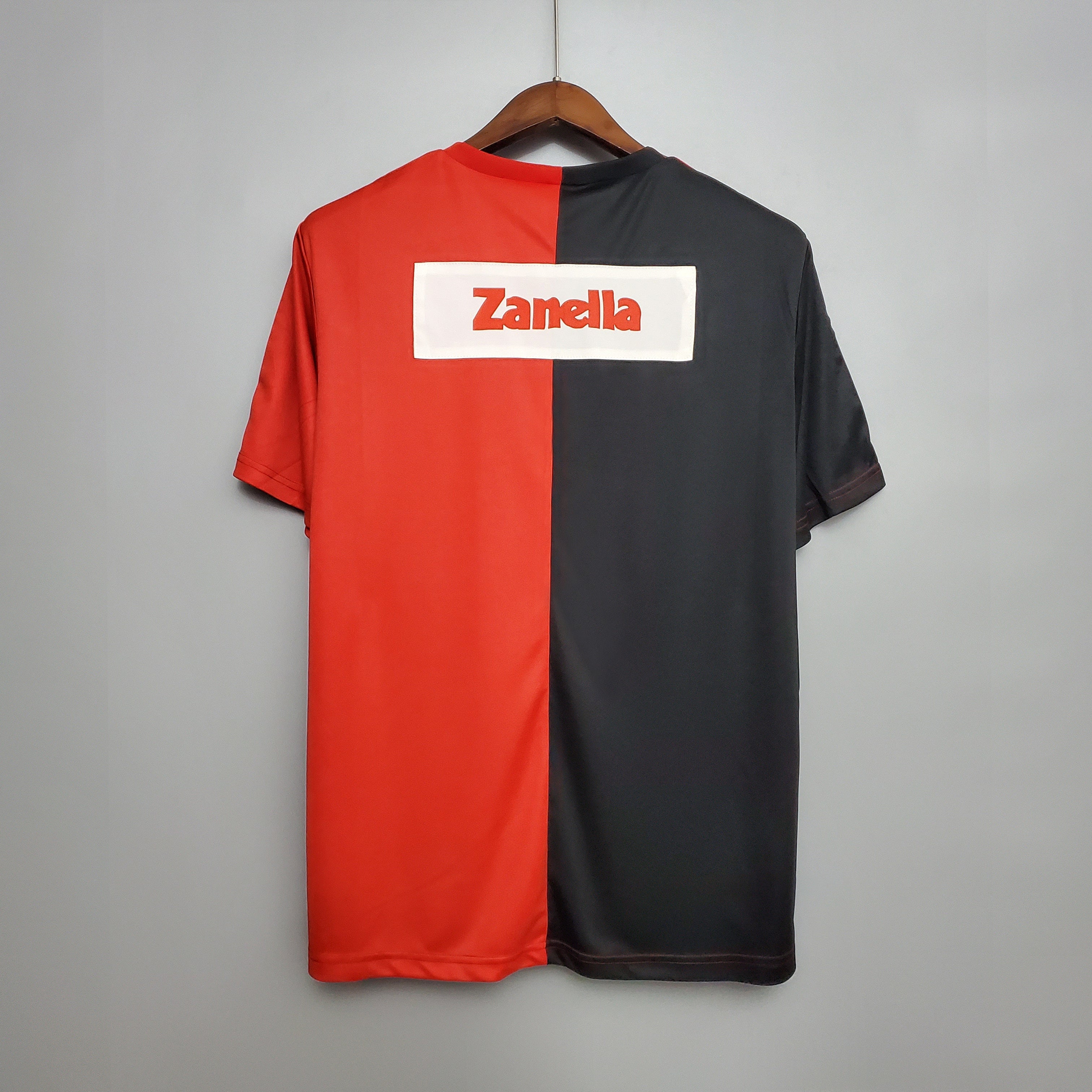 1990s Unknown Team Retro Football Shirt | Red Black Home