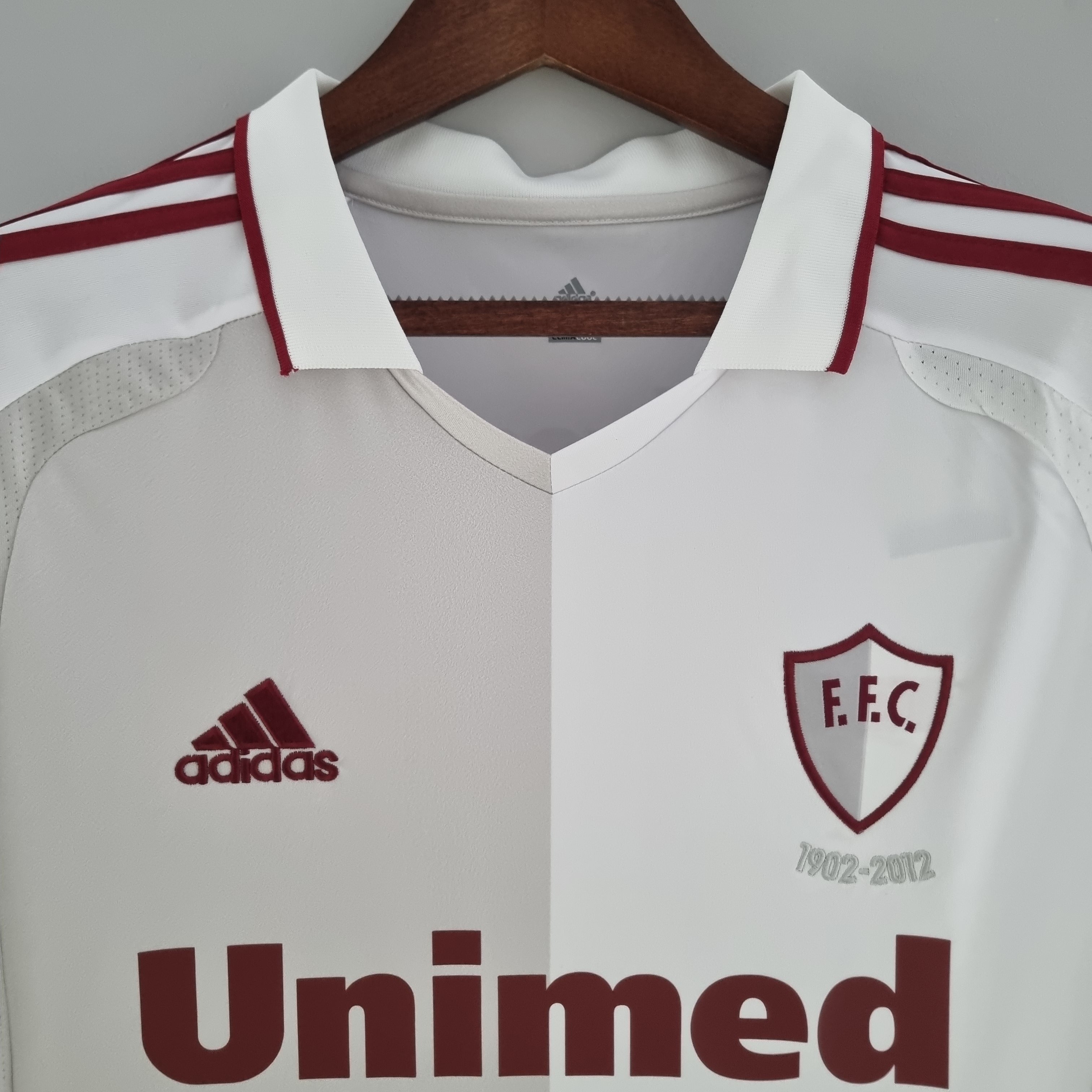 2010s Fluminense Retro Football Shirt | White Burgundy Home