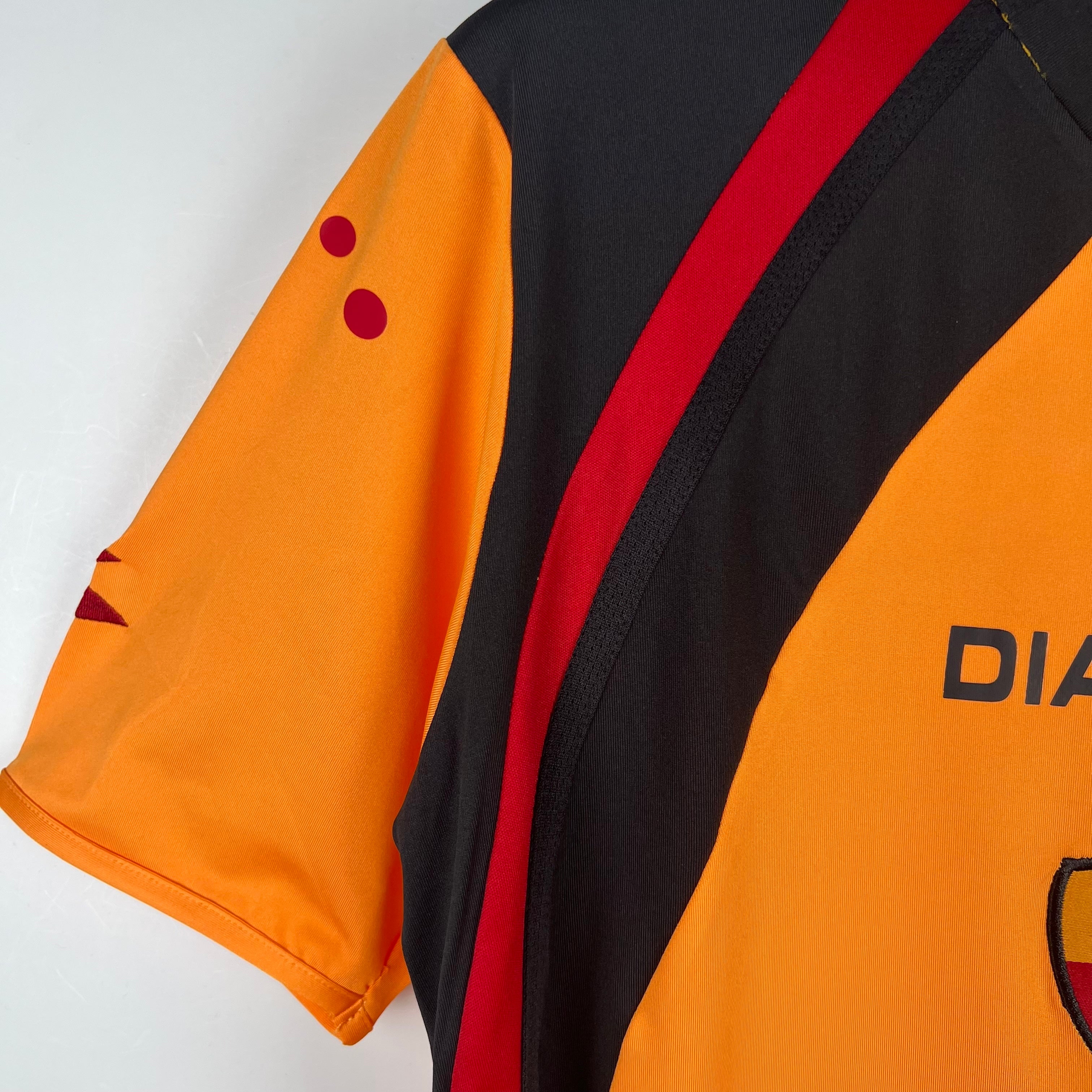 2000s AS Roma Retro Football Shirt | Orange Black Third