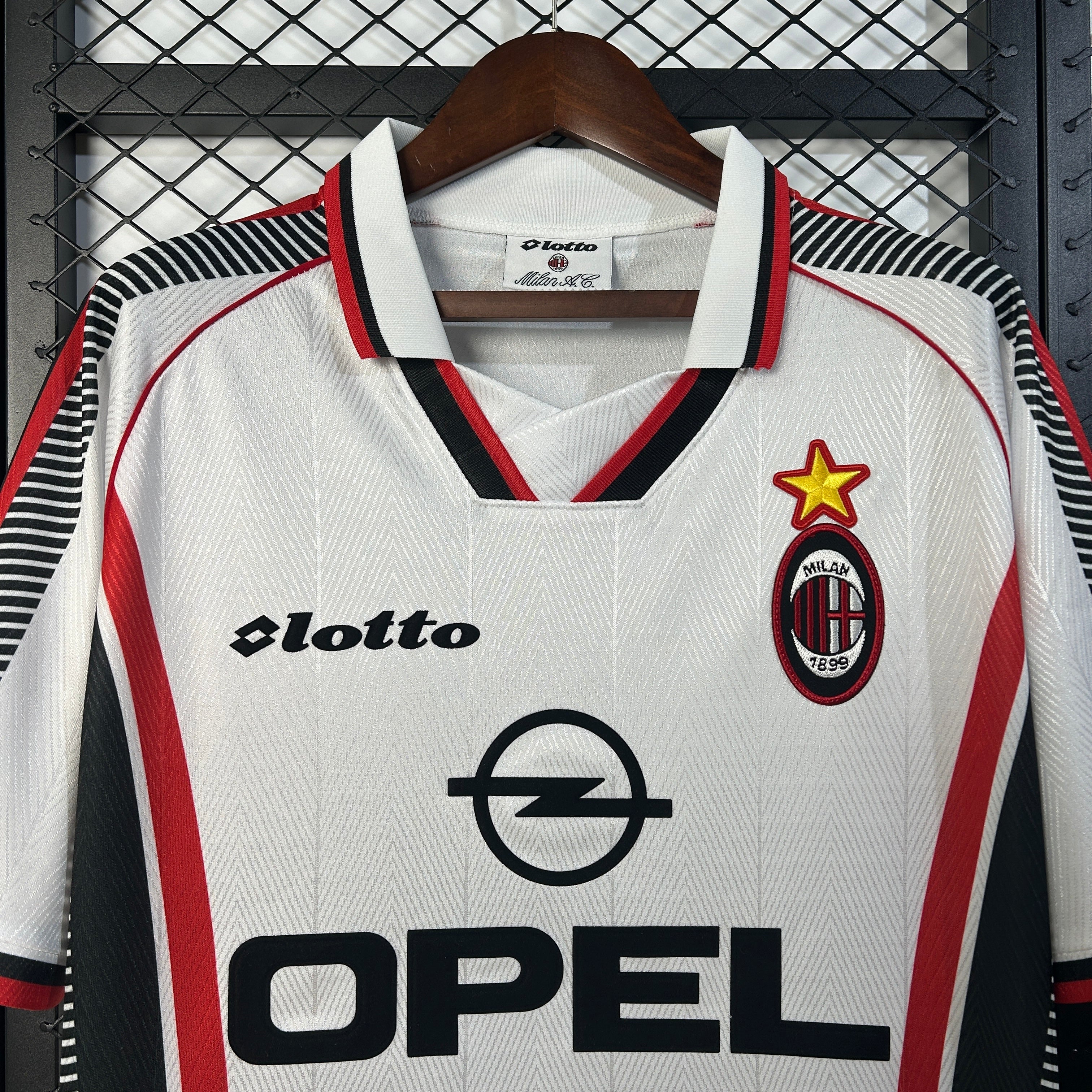 1990s AC Milan Retro Football Shirt | White Red Third