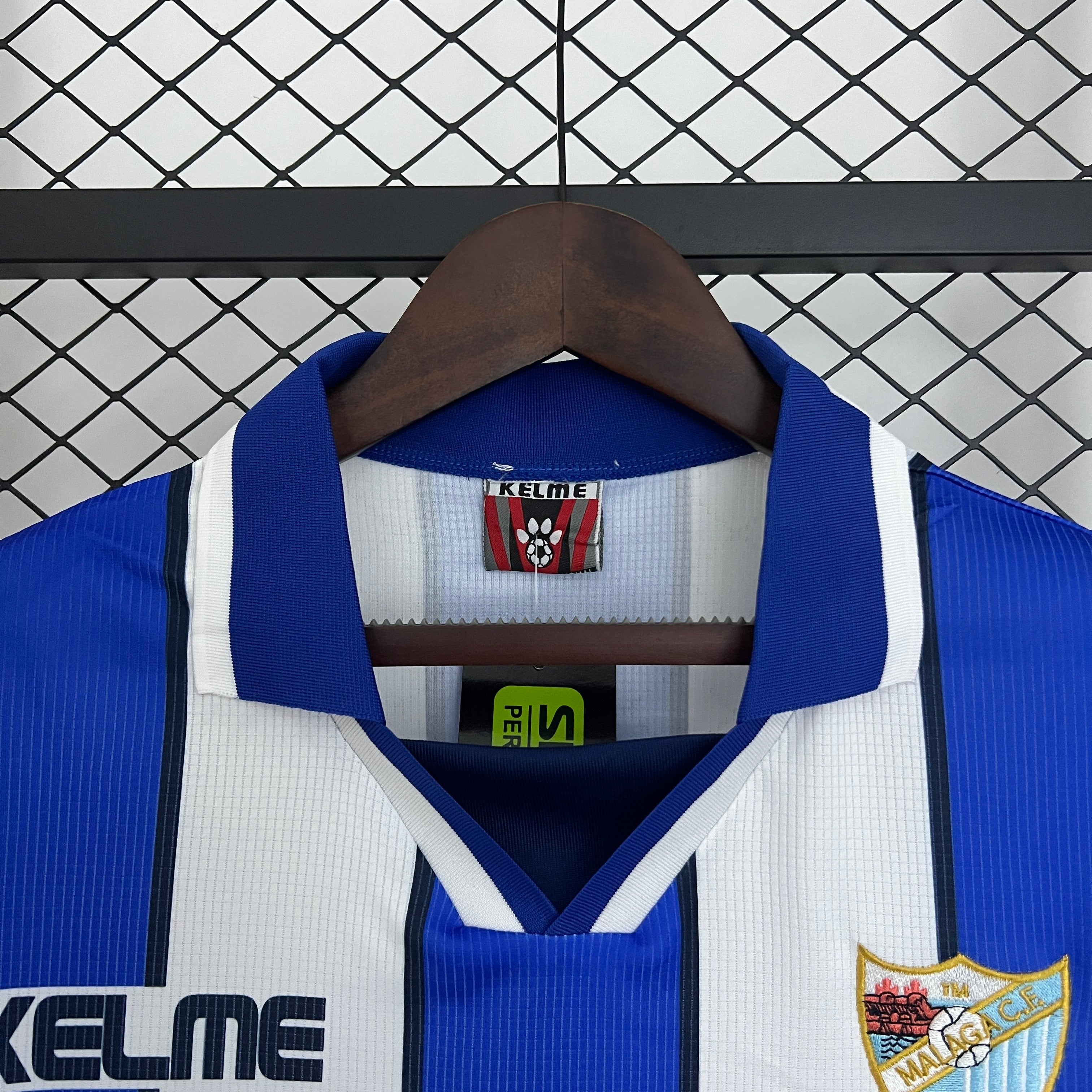 1990s Malaga Retro Football Shirt | Blue White Home