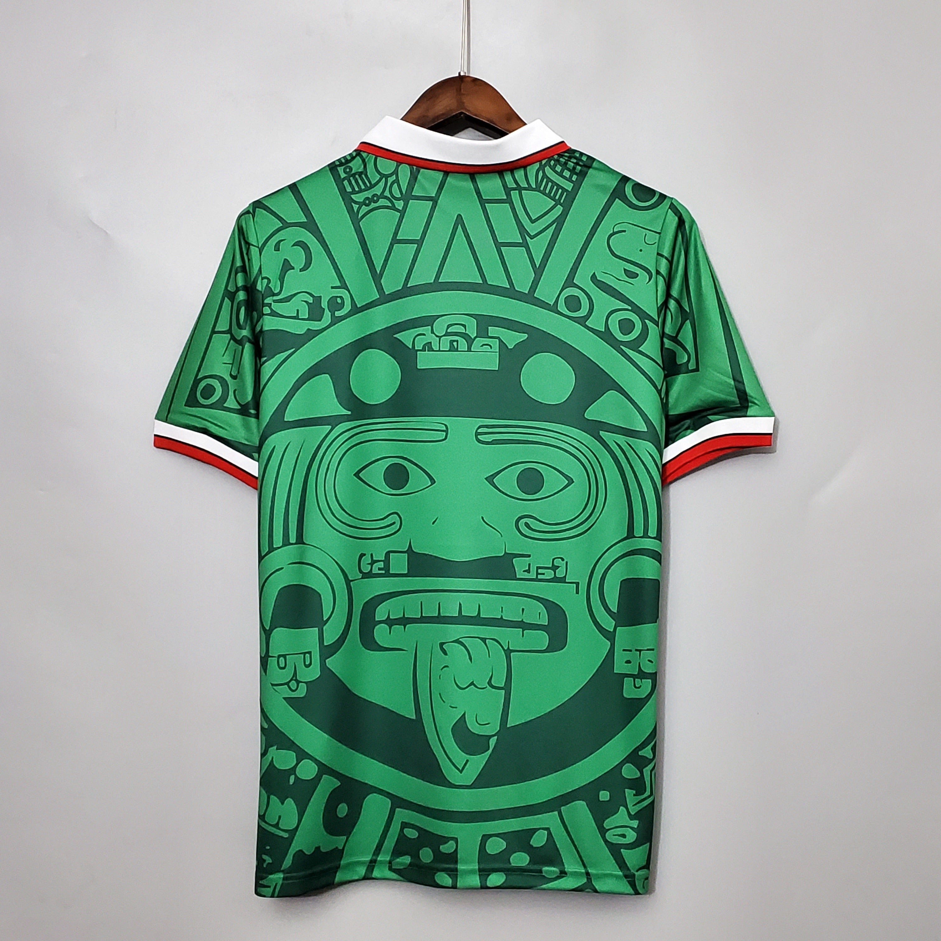 1990s Mexico Retro Football Shirt | Green Red Home