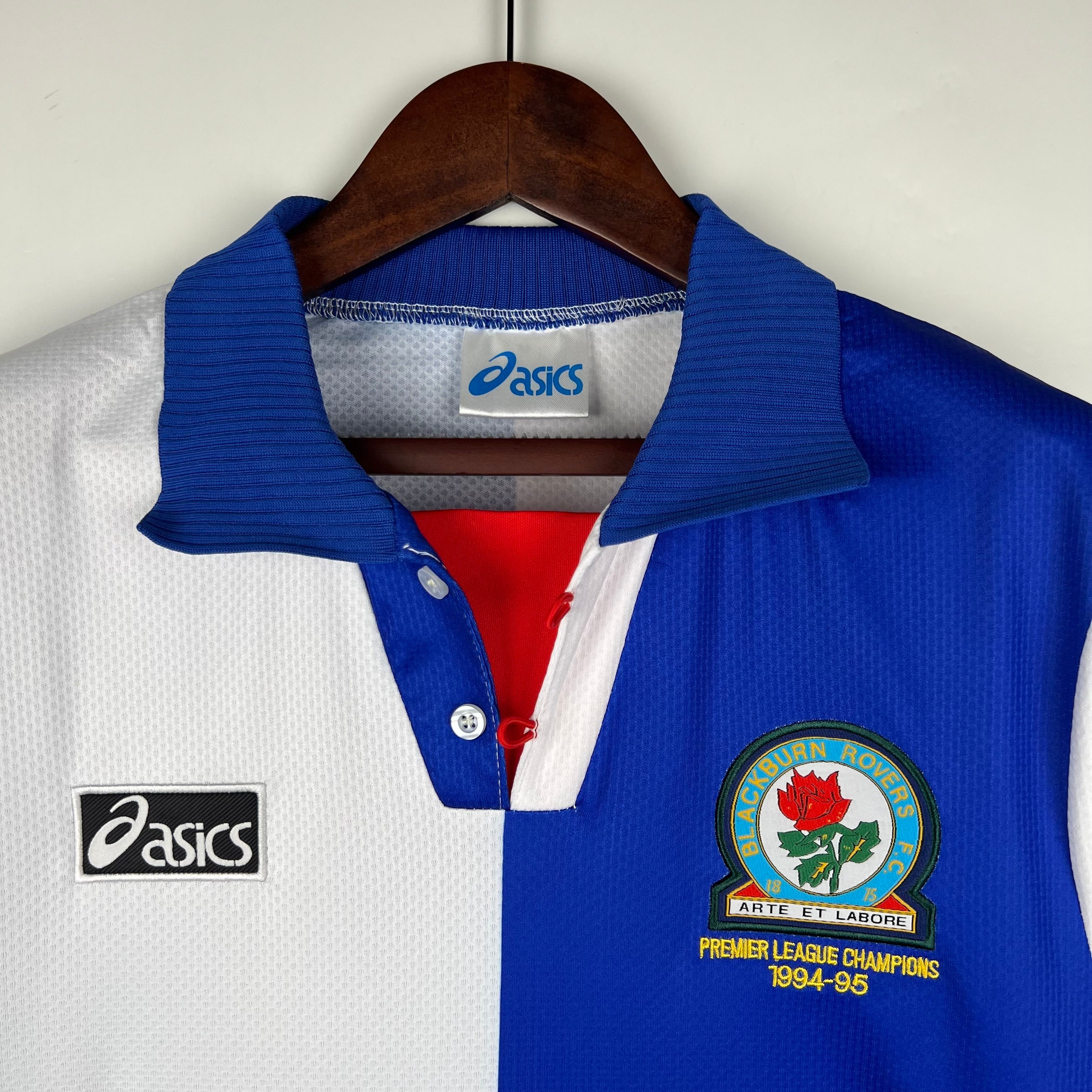 1990s Blackburn Rovers Retro Football Shirt | Blue White Home