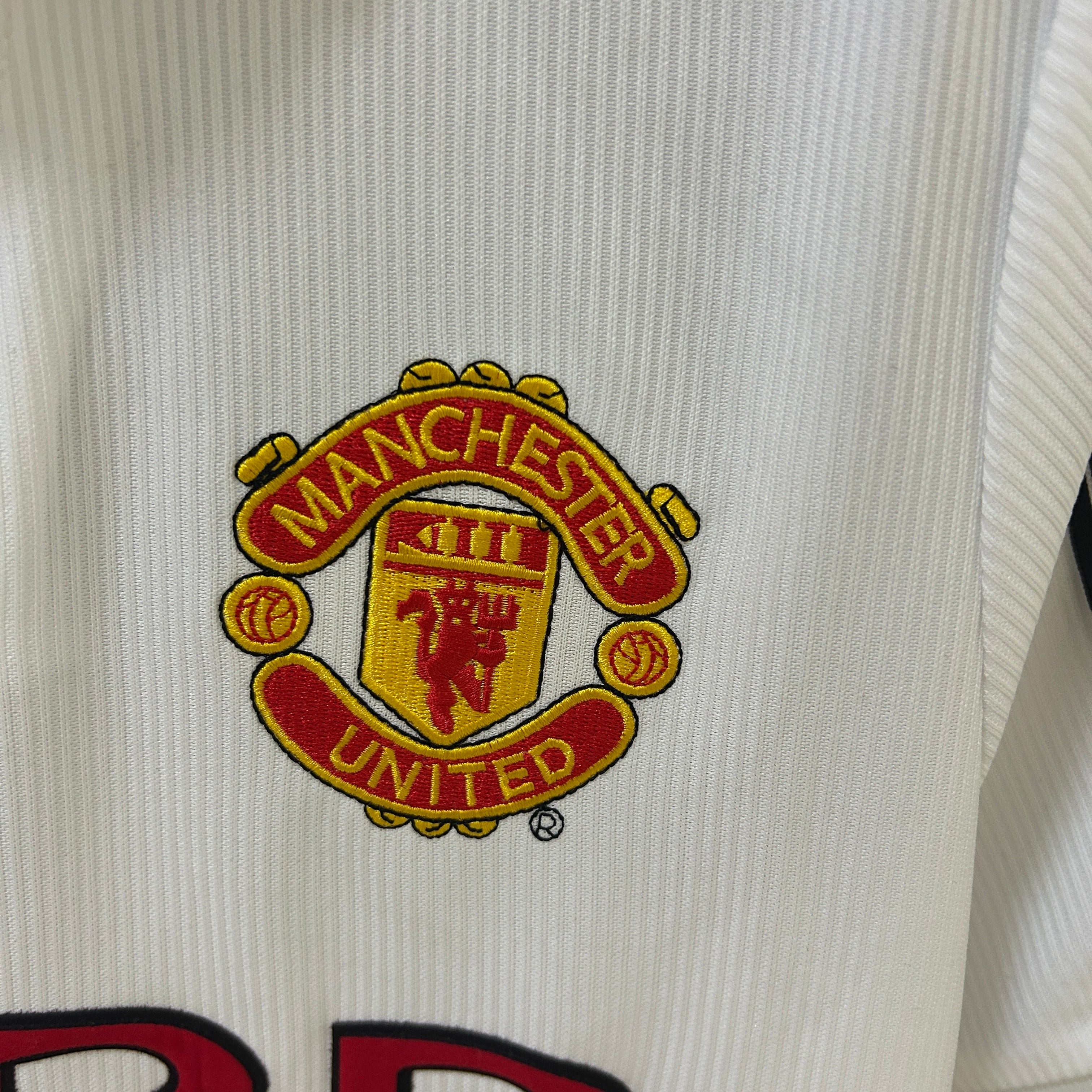 1990s Manchester United Retro Football Shirt | White Red Home
