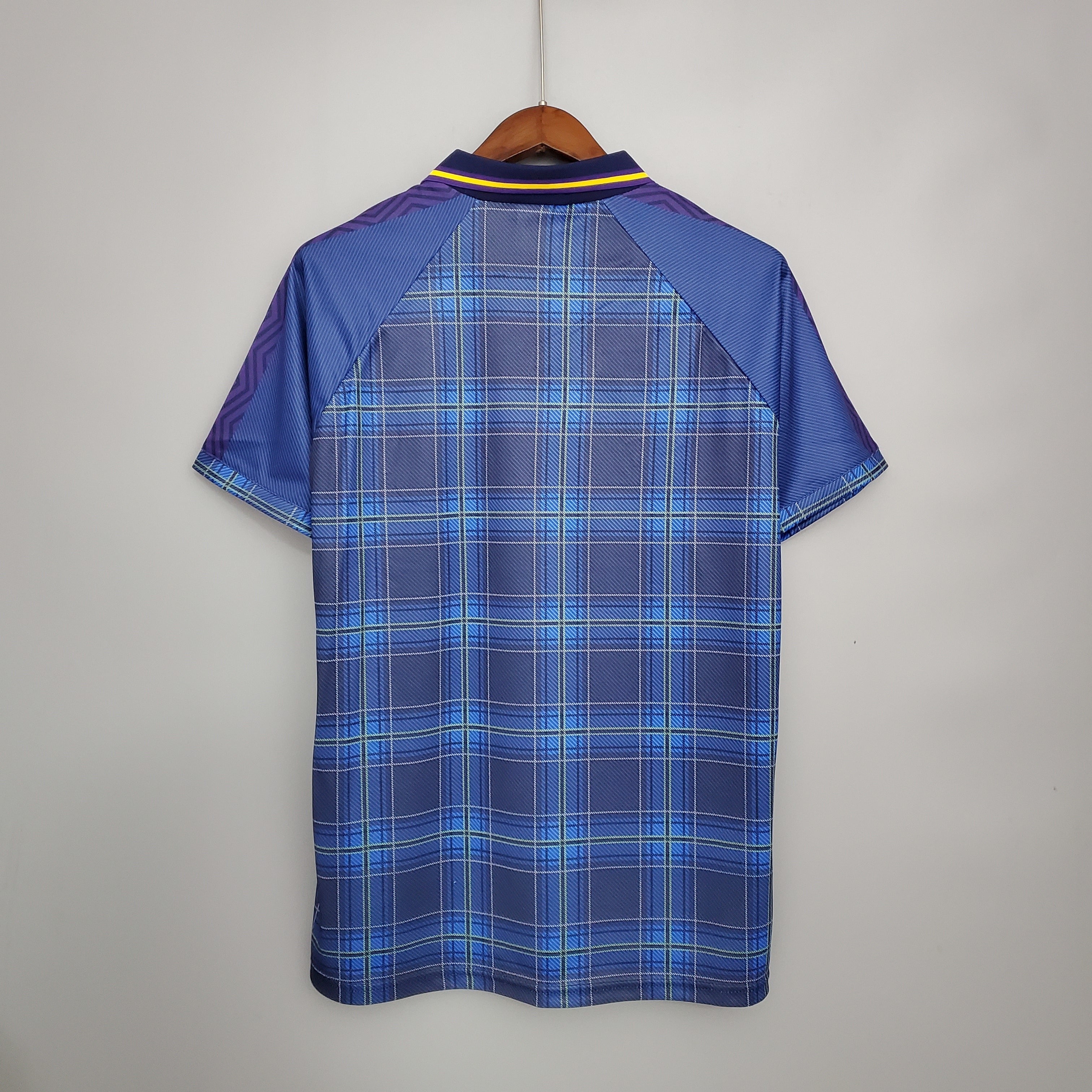 1990s Scotland Retro Football Shirt | Blue Yellow Home