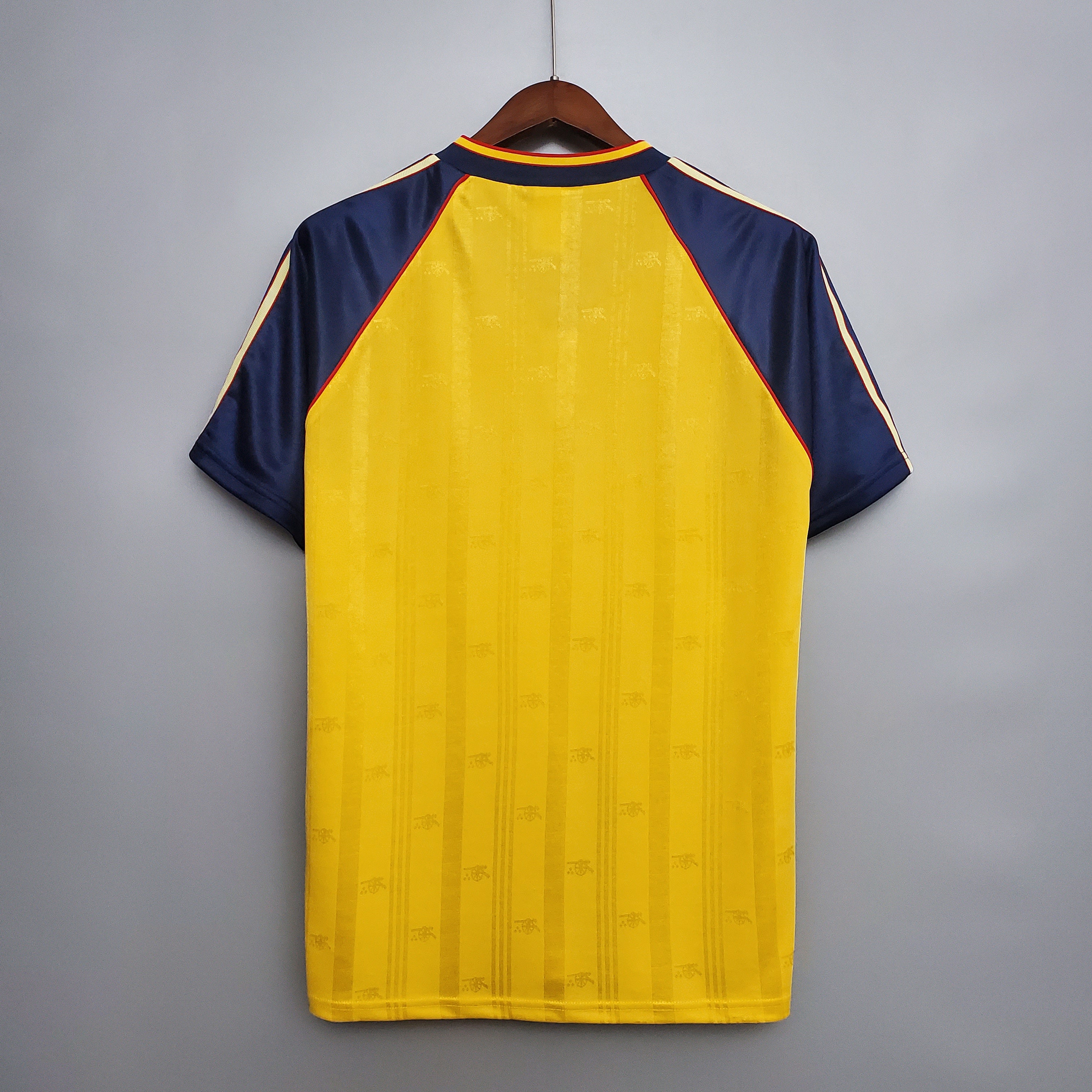 1980s Arsenal Retro Football Shirt | Yellow Navy Home