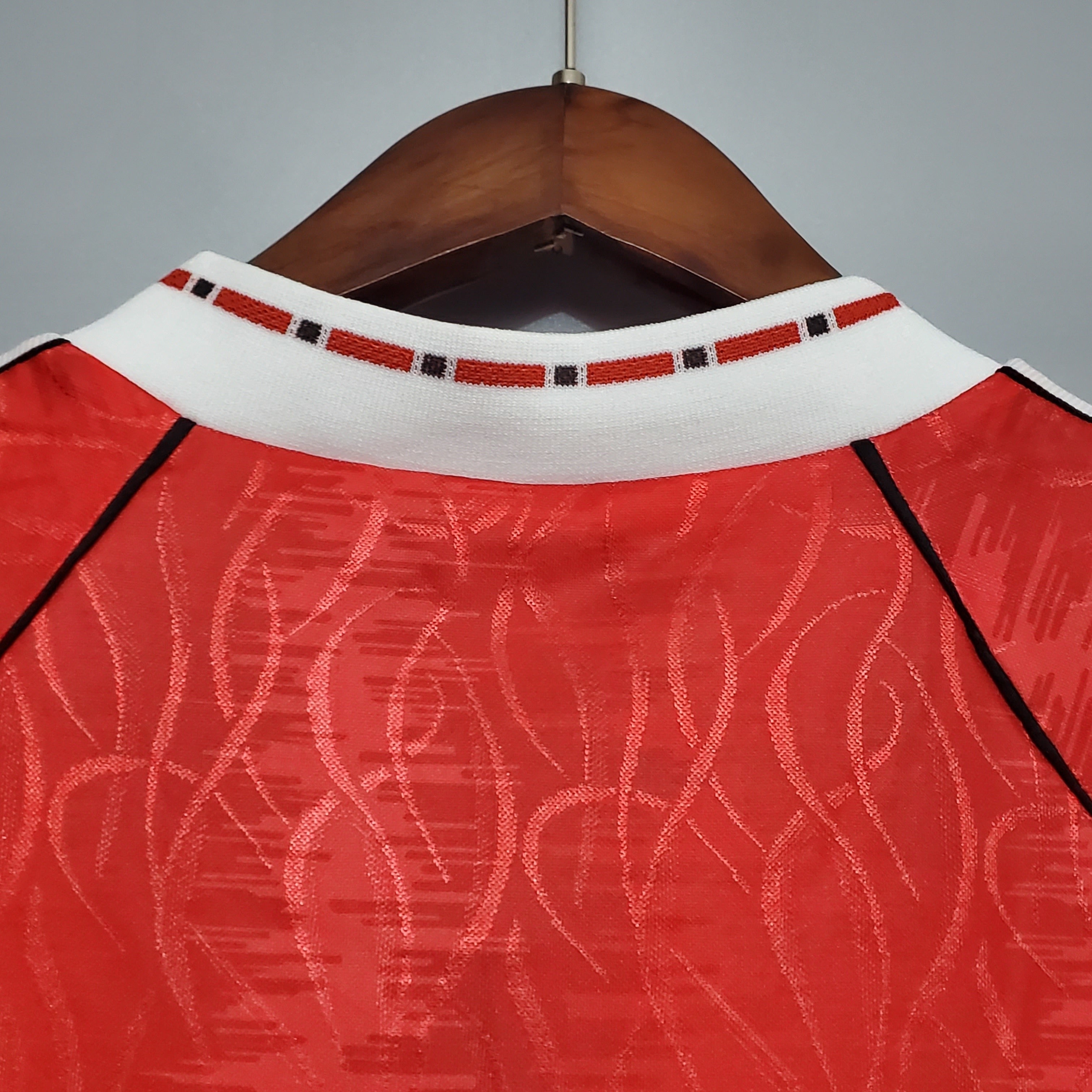 1990s Manchester United Retro Football Shirt | Red White Home