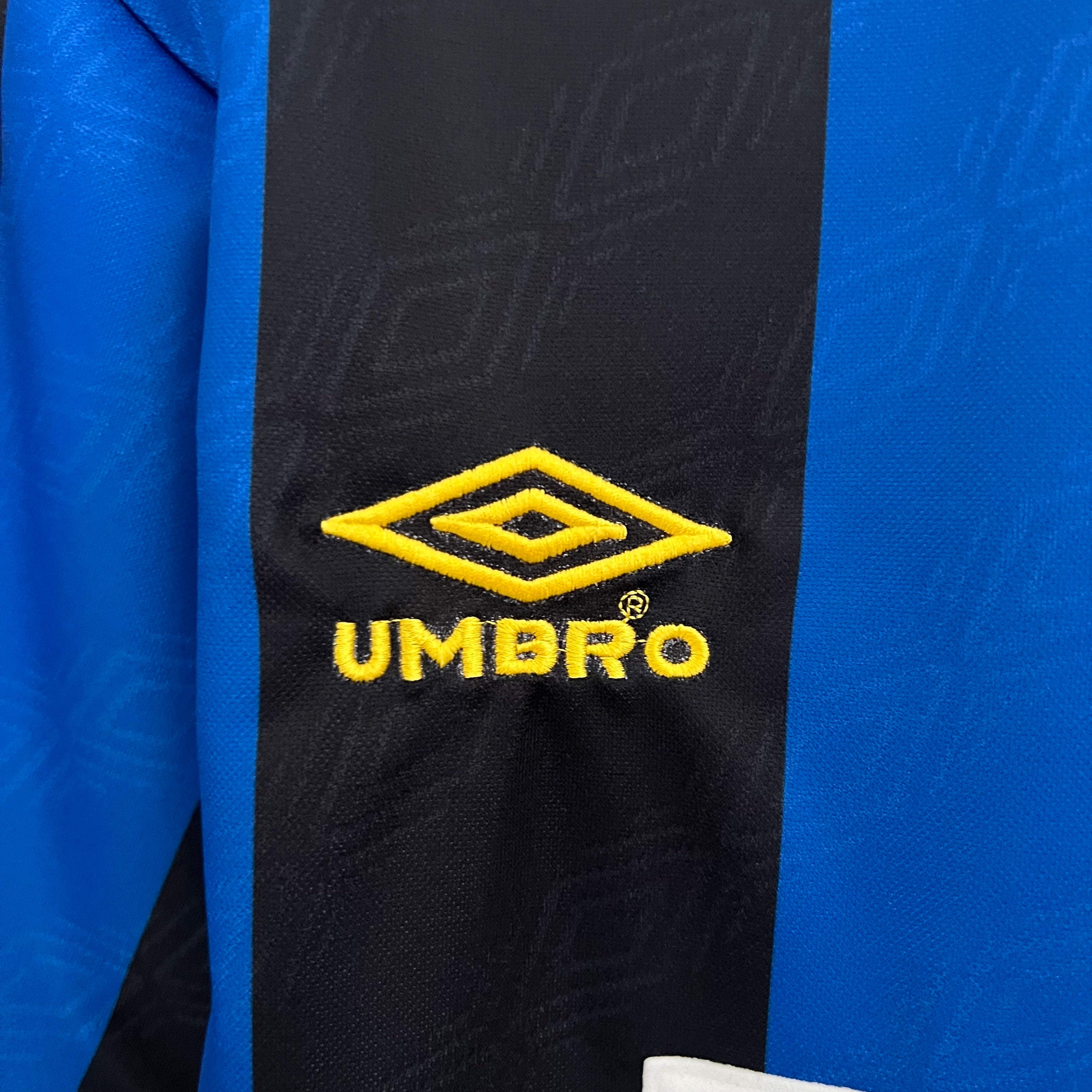 1990s Inter Milan Retro Football Shirt | Blue Black Home