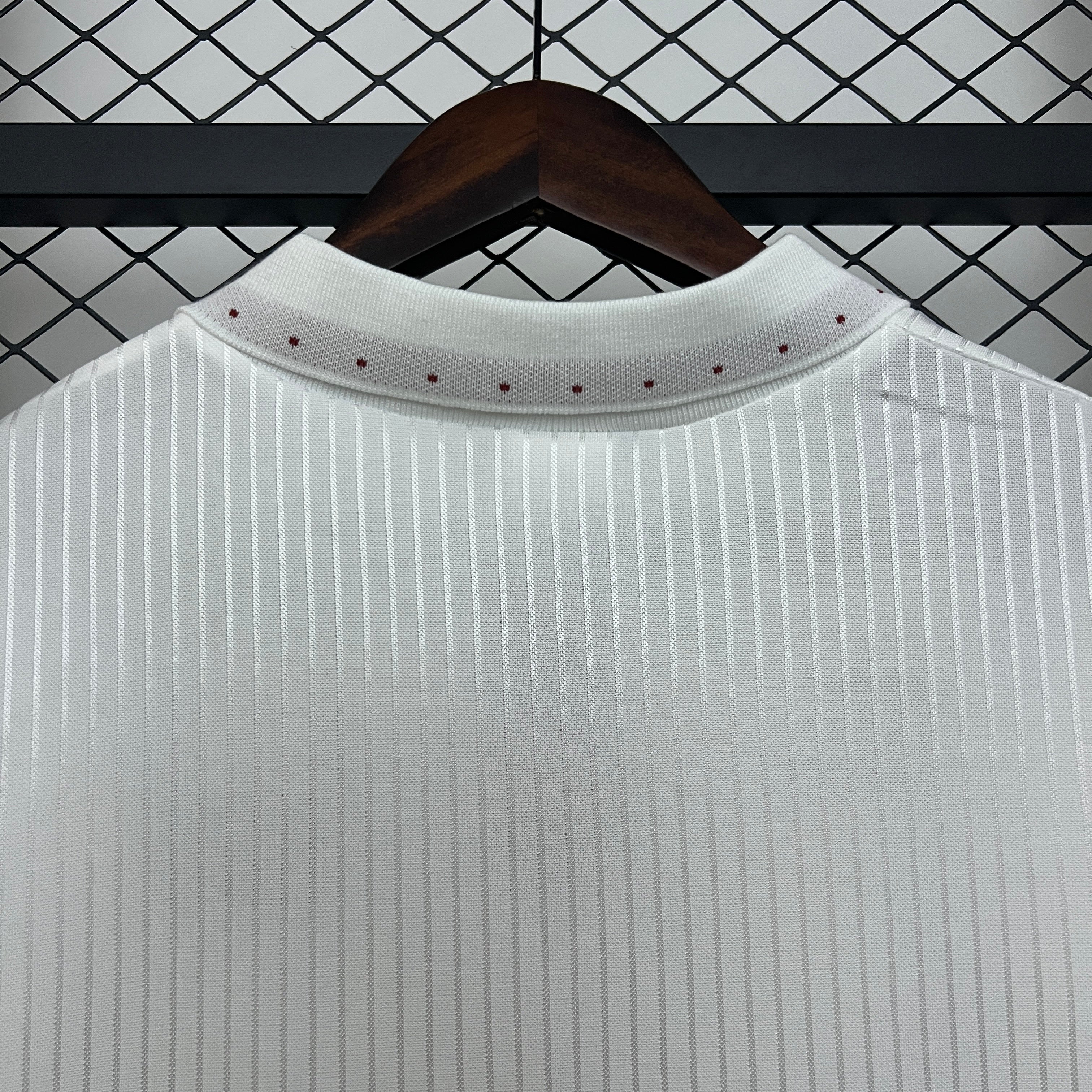 1990s Albacete Retro Football Shirt | White Burgundy Home