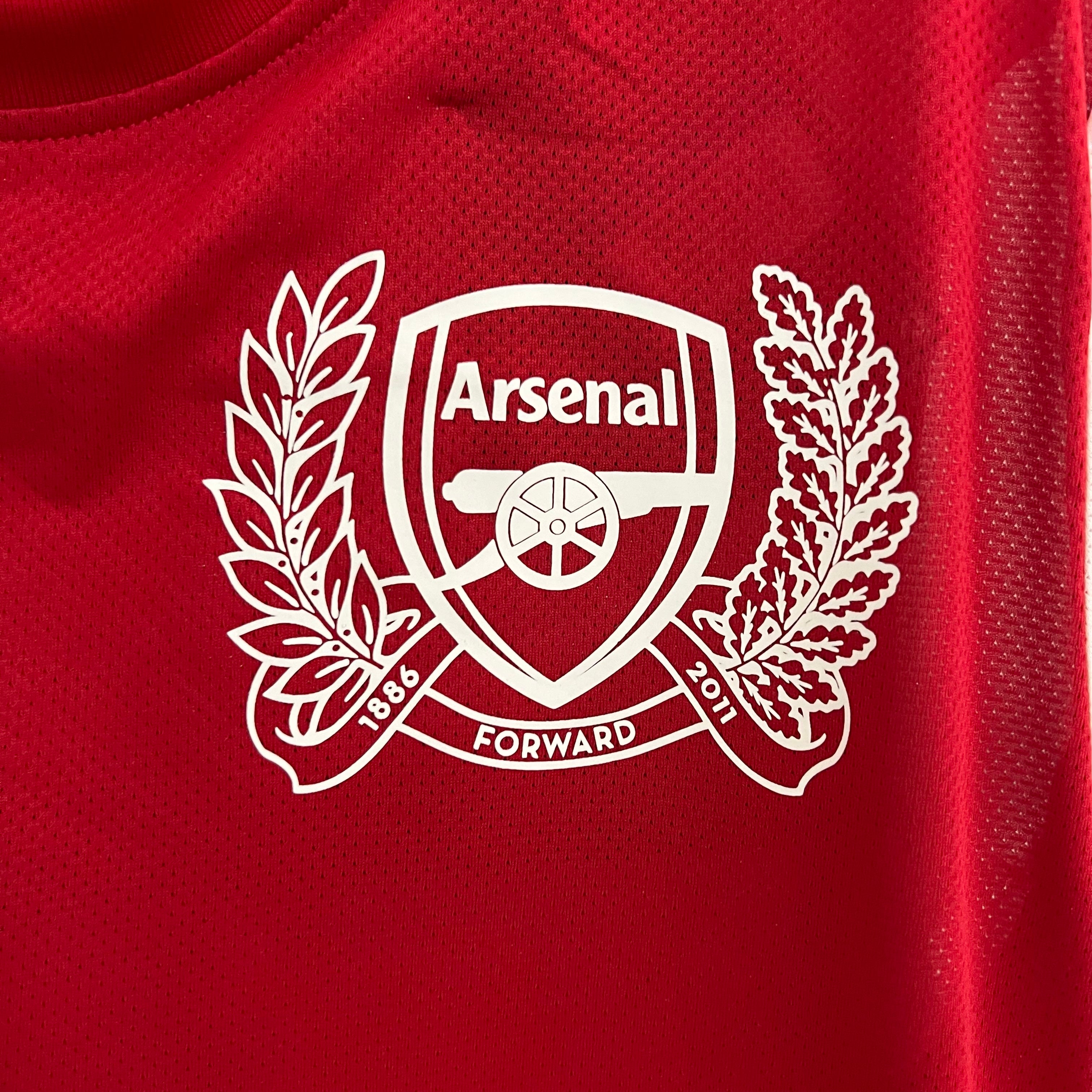 2010s Arsenal Retro Football Shirt | Red White Home