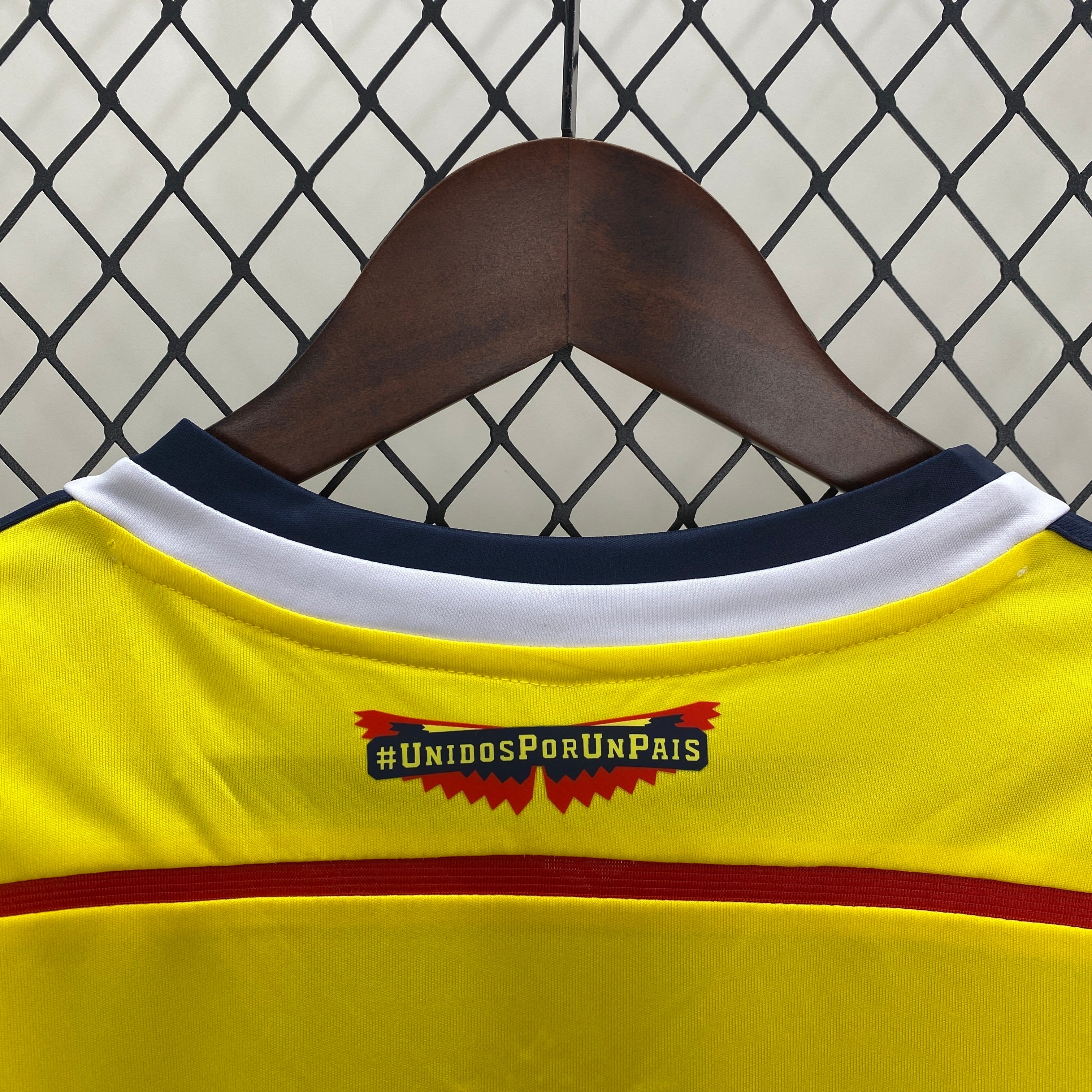 2010s Colombia Retro Football Shirt | Yellow Navy Home
