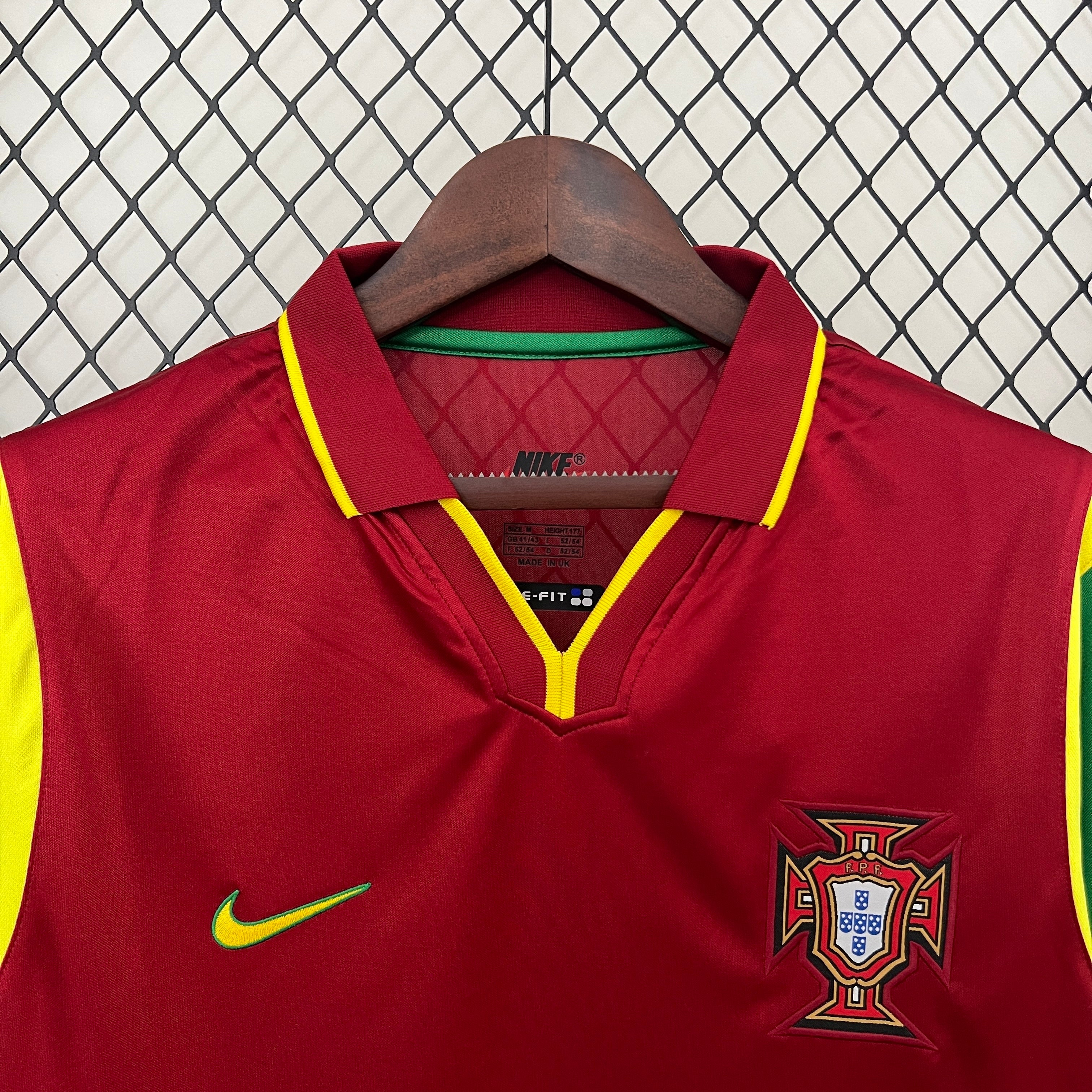 1990s Portugal Retro Football Shirt | Red Green Home