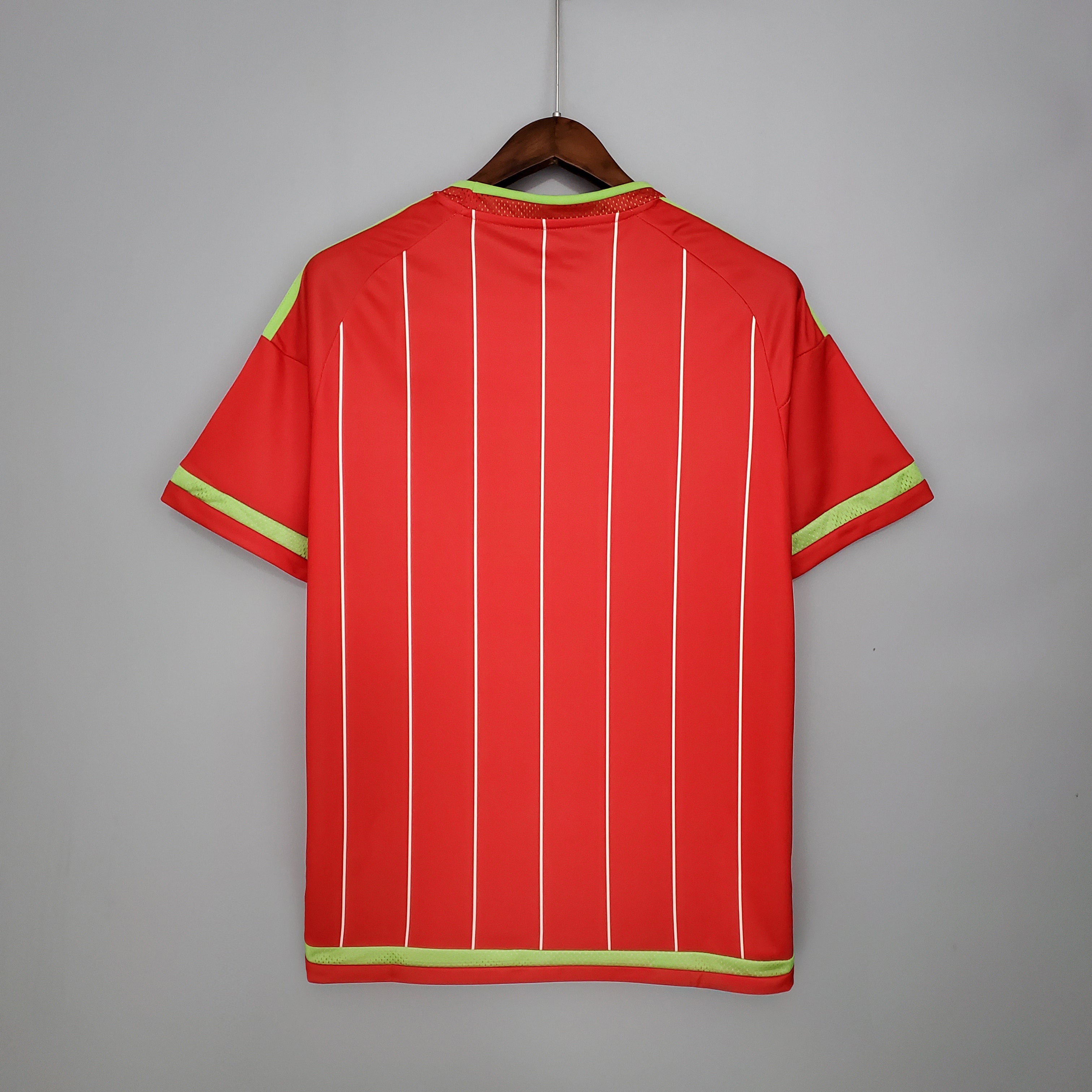 1990s Wales Retro Football Shirt | Red Lime Home
