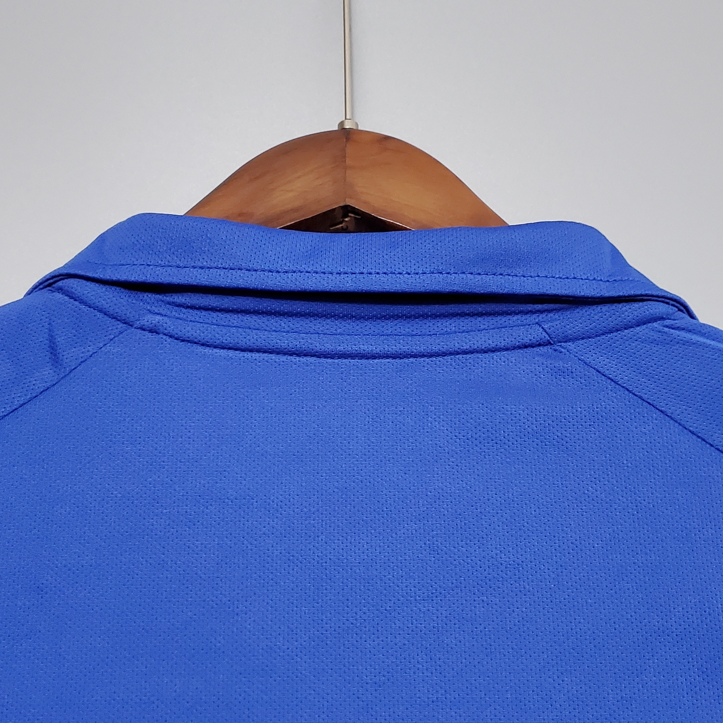 2000s Brazil Retro Football Shirt | Blue White Home