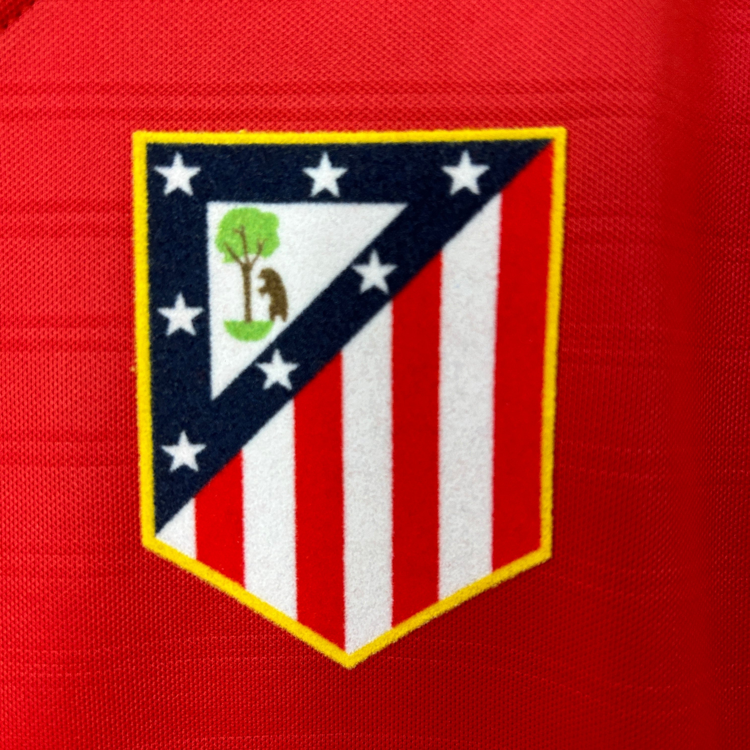 2000s Atletico Madrid Retro Football Shirt | Red Black Home