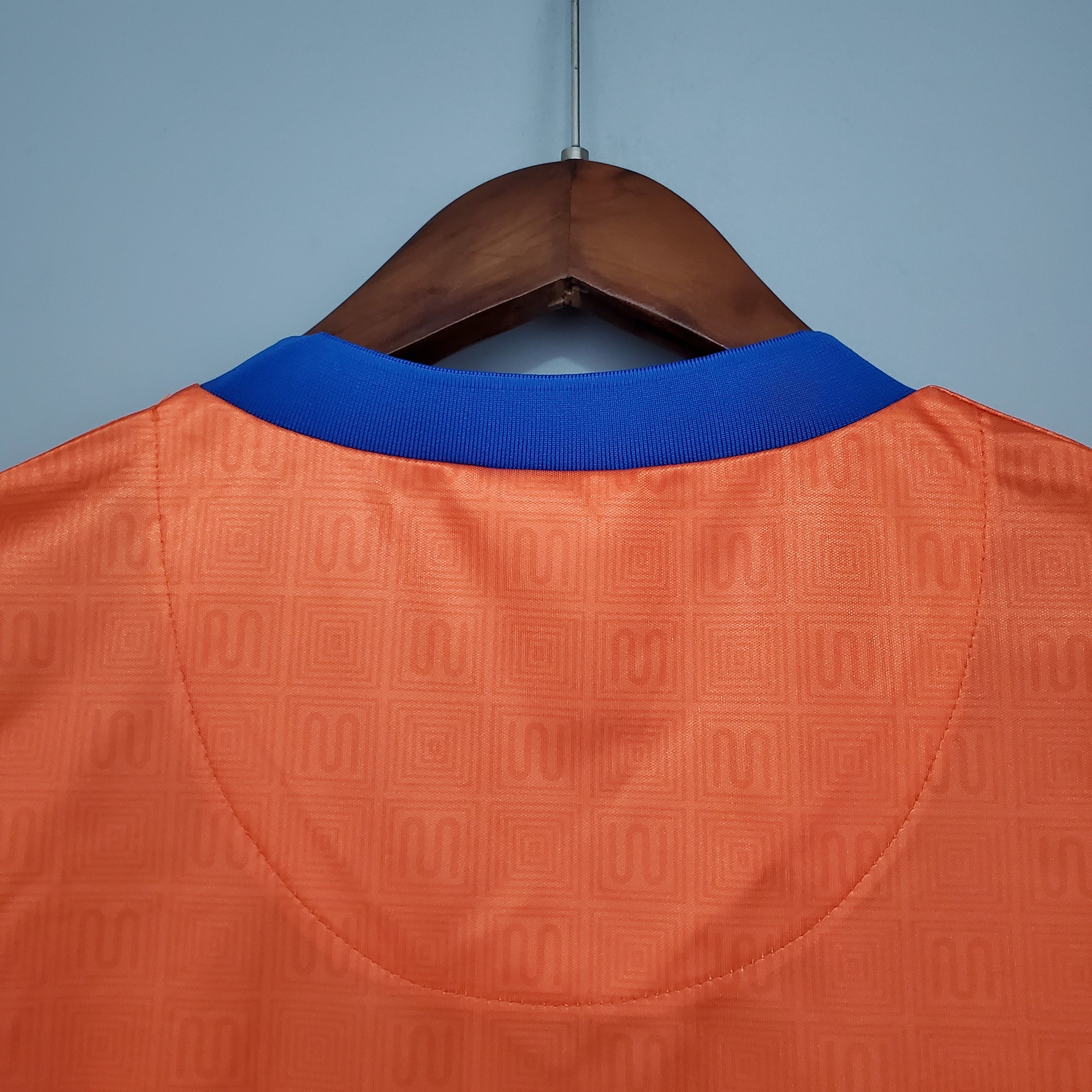 1980s Barcelona Retro Football Shirt | Orange Blue Home
