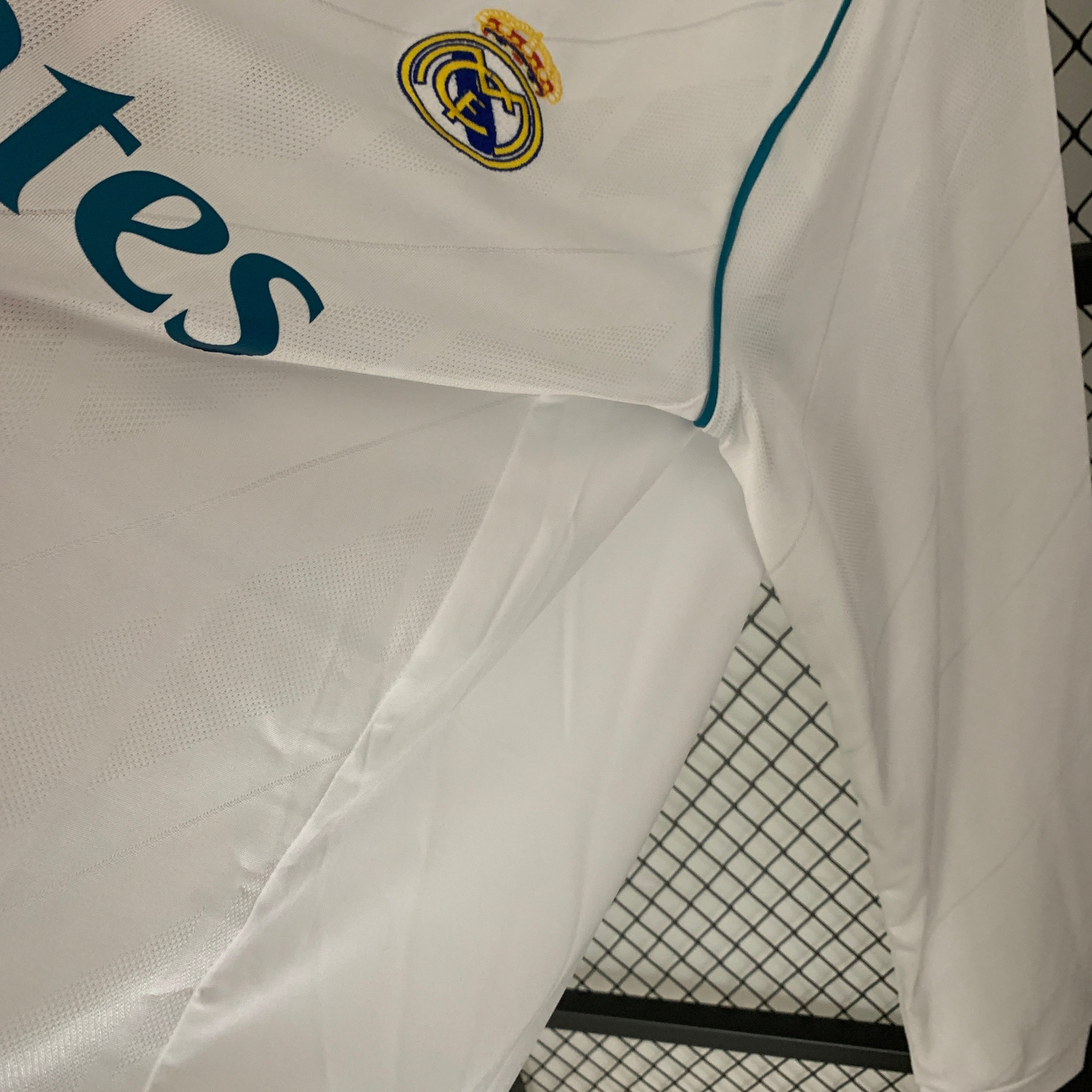 2010s Real Madrid Retro Football Shirt | White Teal Home