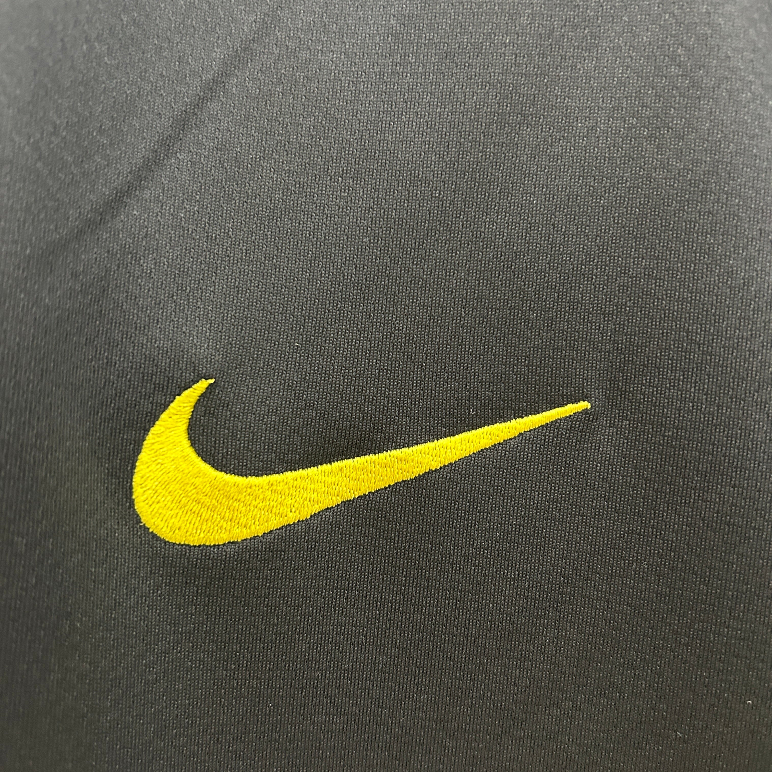 2010s Barcelona Retro Football Shirt | Black Yellow Home